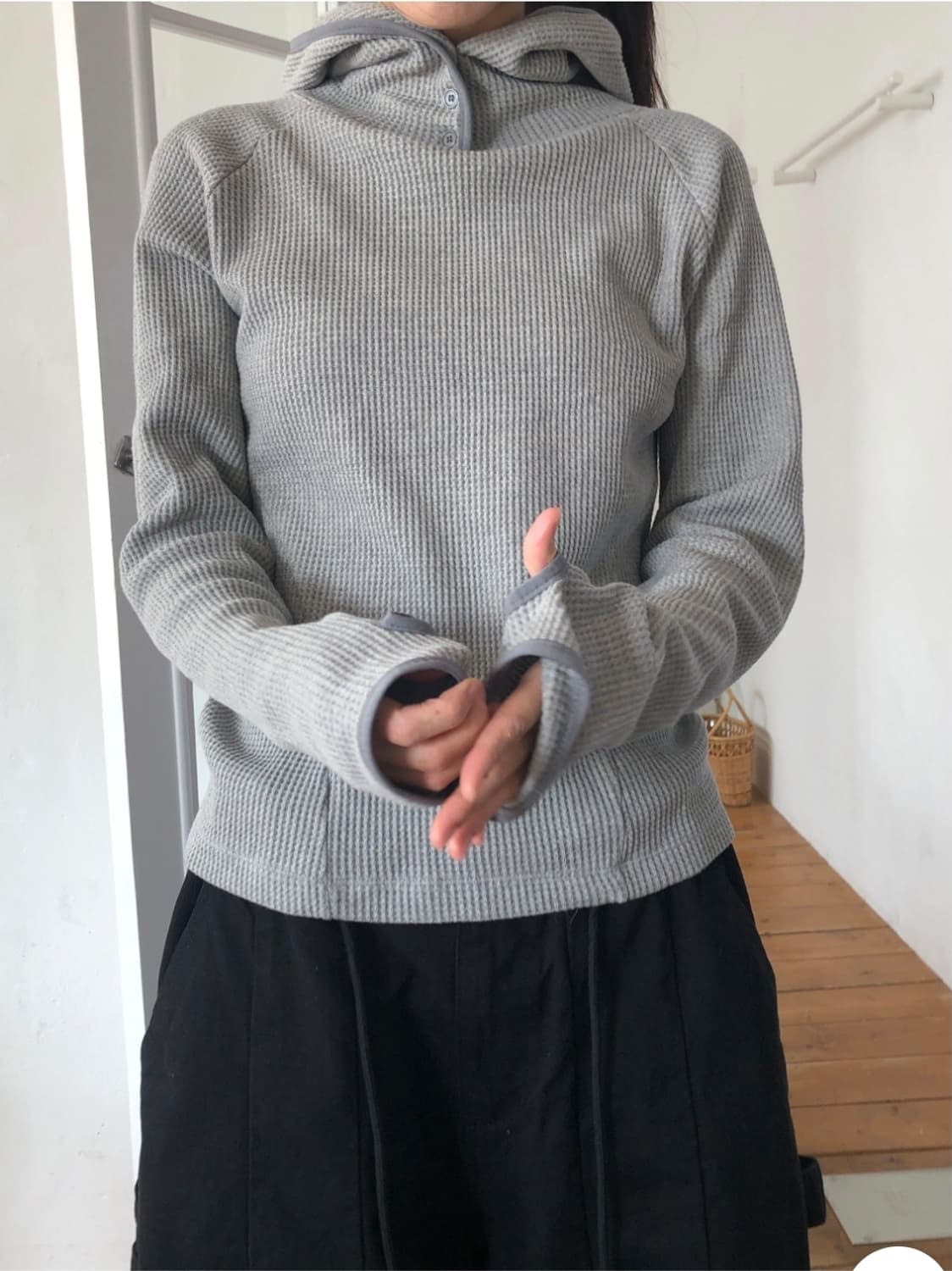 릿킴 와플 후드 워머 롱슬리브 상품이미지2