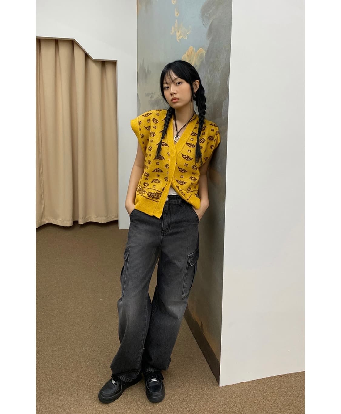 노어슨 반다나 니트베스트 상품이미지9