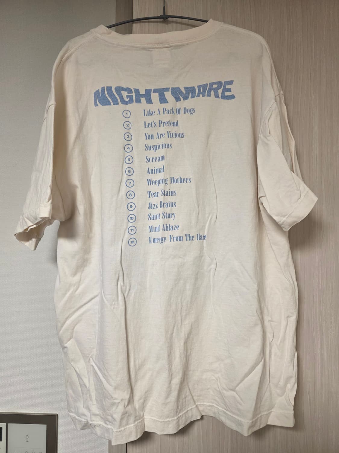 [XL] 세인트 마이클 x 포 섬원 컨슘 FS 숏슬리브 티셔츠 화이트 상품이미지2