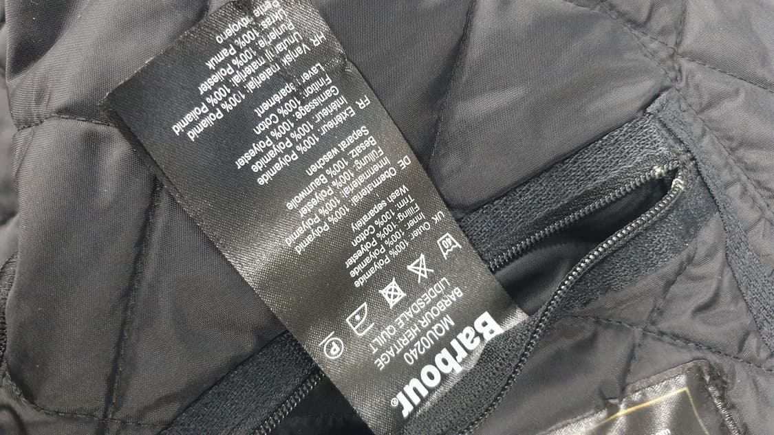 바버 퀄팅 자켓 리데스데일 블랙 S 상품이미지6