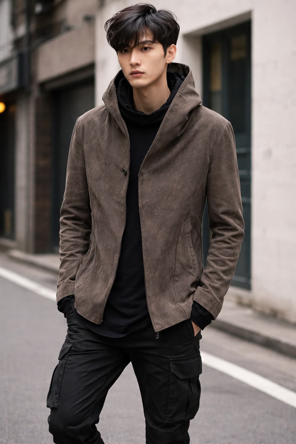 옵스큐어 08 아카이브 후드레더자켓 상품이미지5