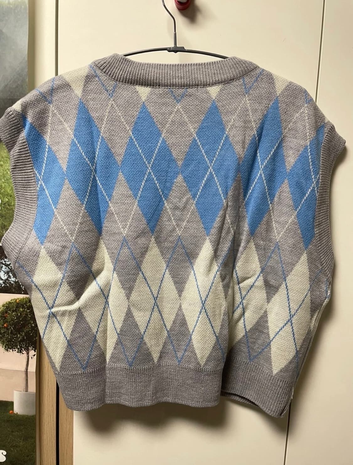 [텍0새상품] MIXXO 아가일 니트조끼 - M 상품이미지2