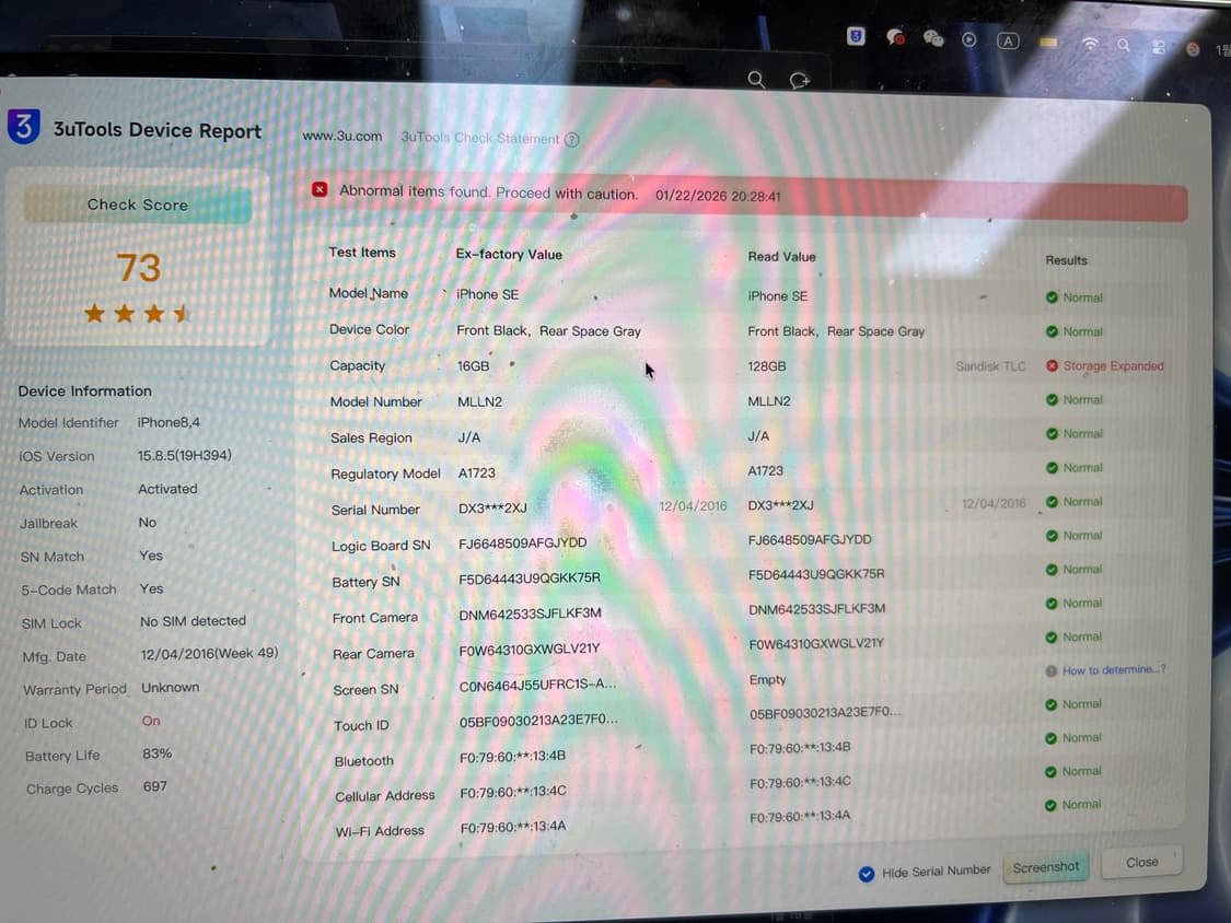 아이폰 se1 스그 128g 상품이미지9