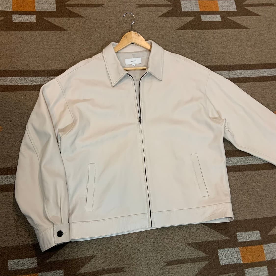 오엑스 스튜디오 오버사이즈 램스킨 싱글레더 자켓 L 양가죽 상품이미지1