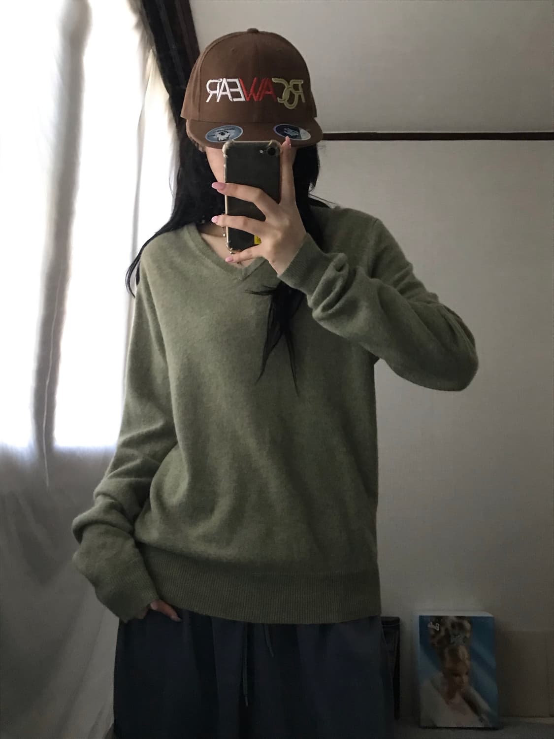 폴로 카키 보카시 니트 상품이미지1