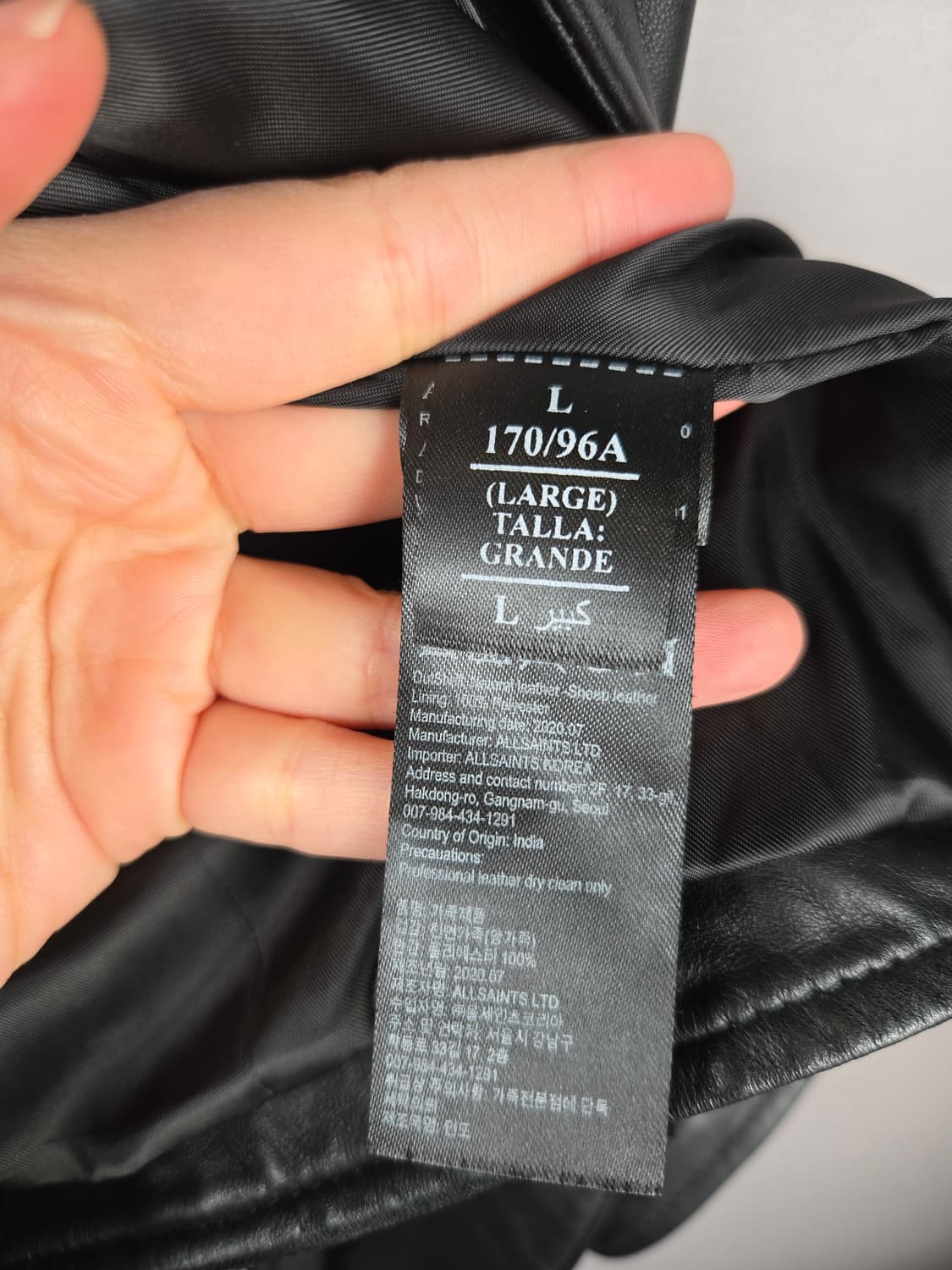 올세인츠 L 다위 바이커 오버핏 라이더 가죽 자켓 ALLSAIN 상품이미지8