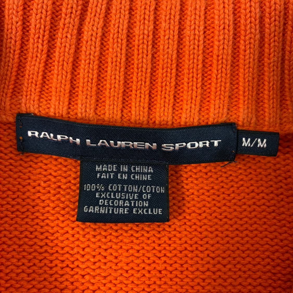 Polo 폴로 랄프로렌 우먼스 오렌지 집업 니트 가디건 상품이미지6