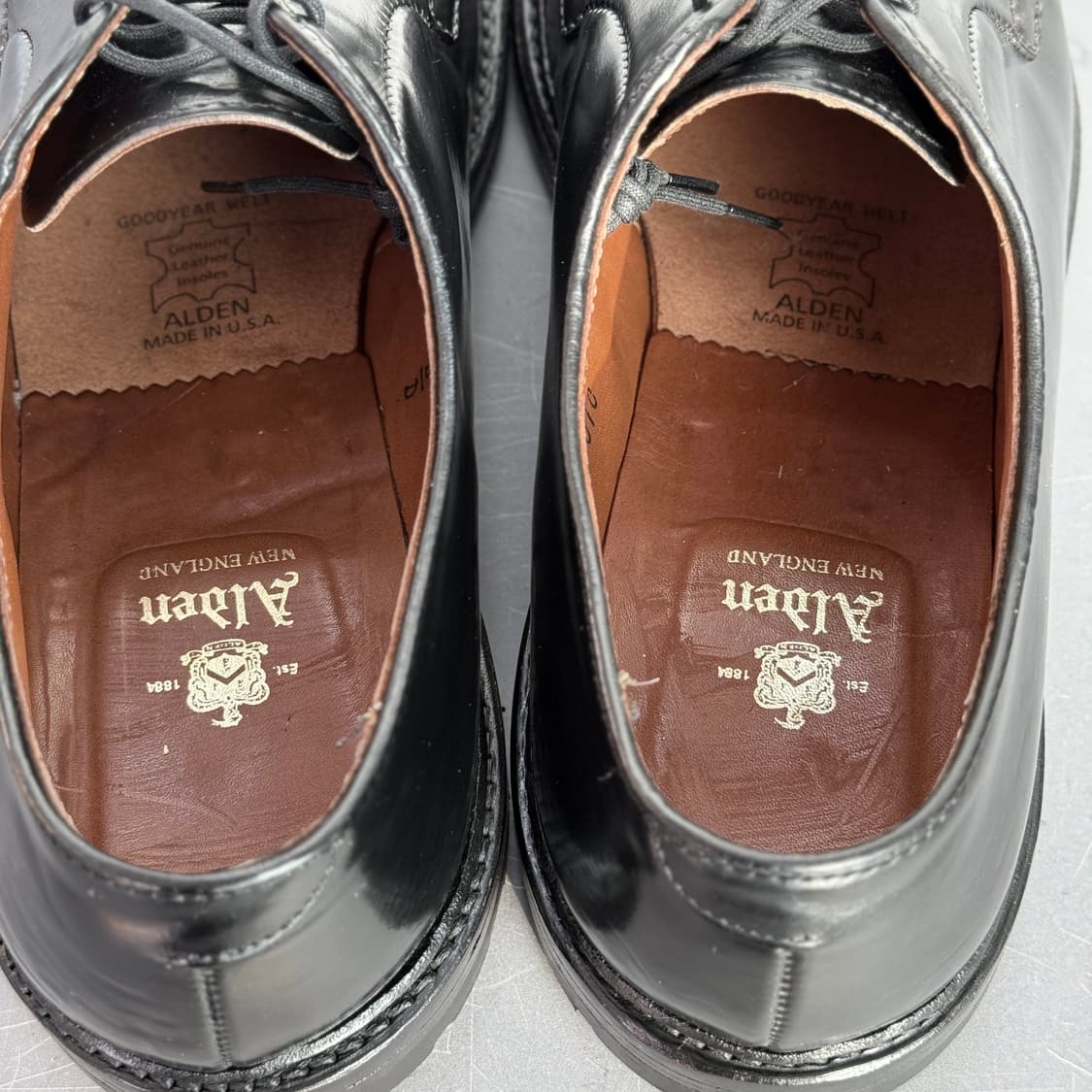 [10.5D] 알든 9901C 블랙 코도반 플레인 토 더비 상품이미지8