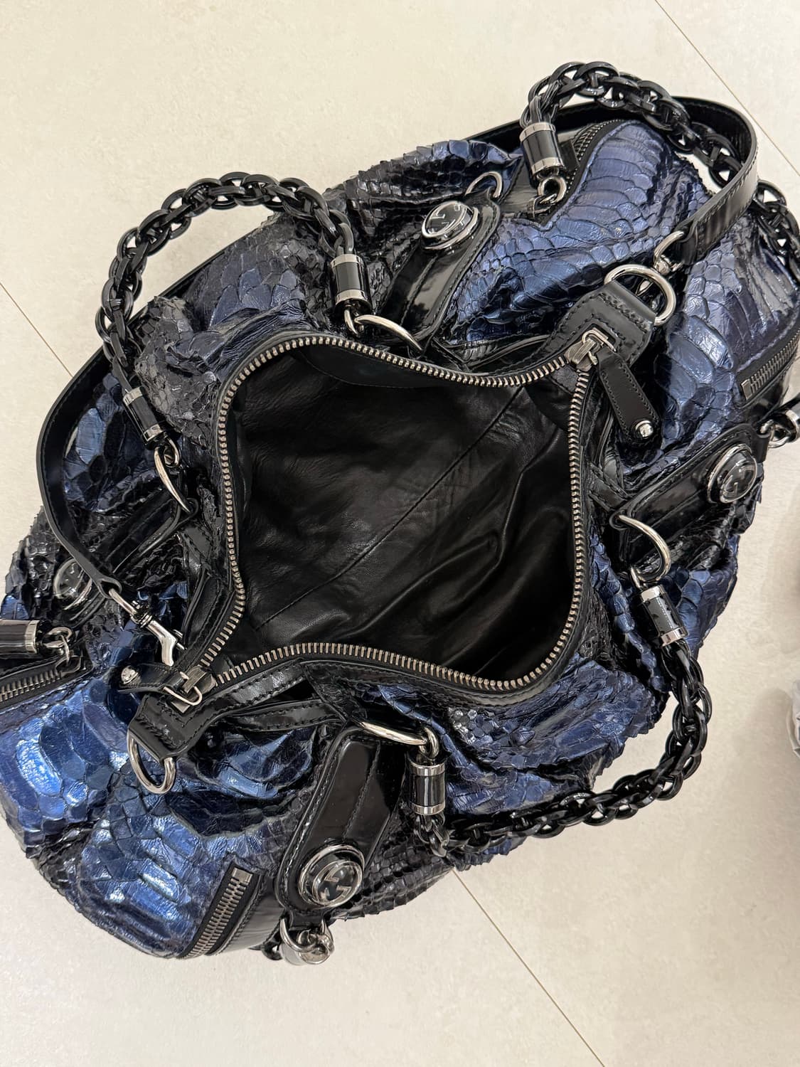 구찌 갤럭시 파이톤 톱 사첼/핸들백 상품이미지6