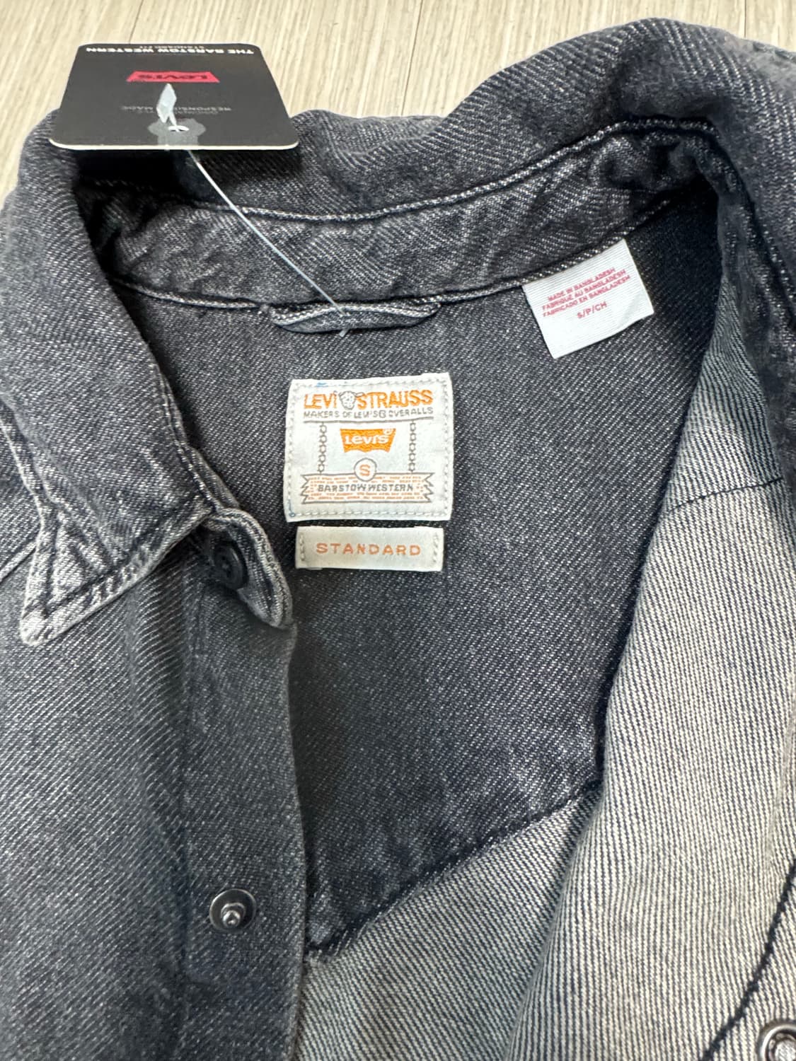 새상품 리바이스 데님 스탠다드핏 버튼 셔츠 s 상품이미지3