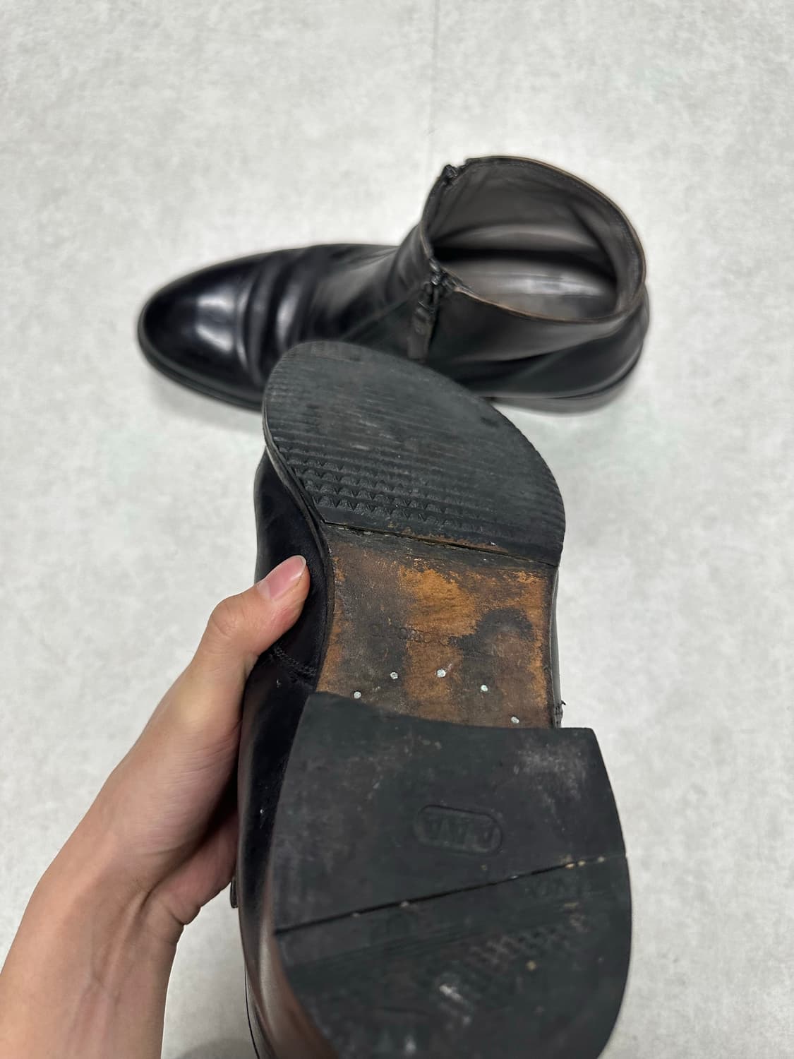 알마니 더블 지퍼 레더 부츠 상품이미지5