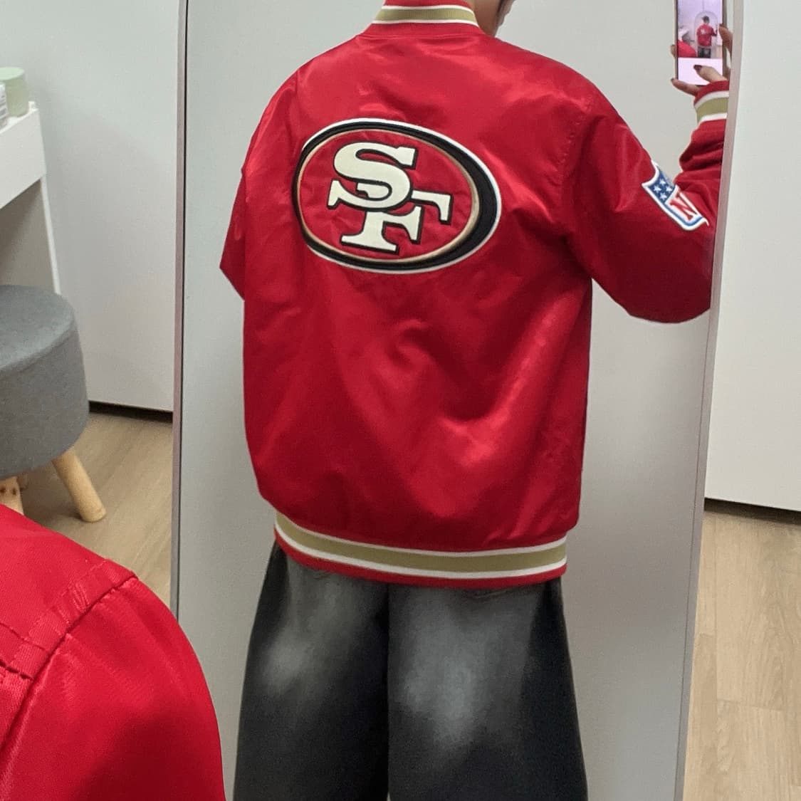 뉴에라 NFL 샌프란시스코 새틴 스타디움 자켓 상품이미지1