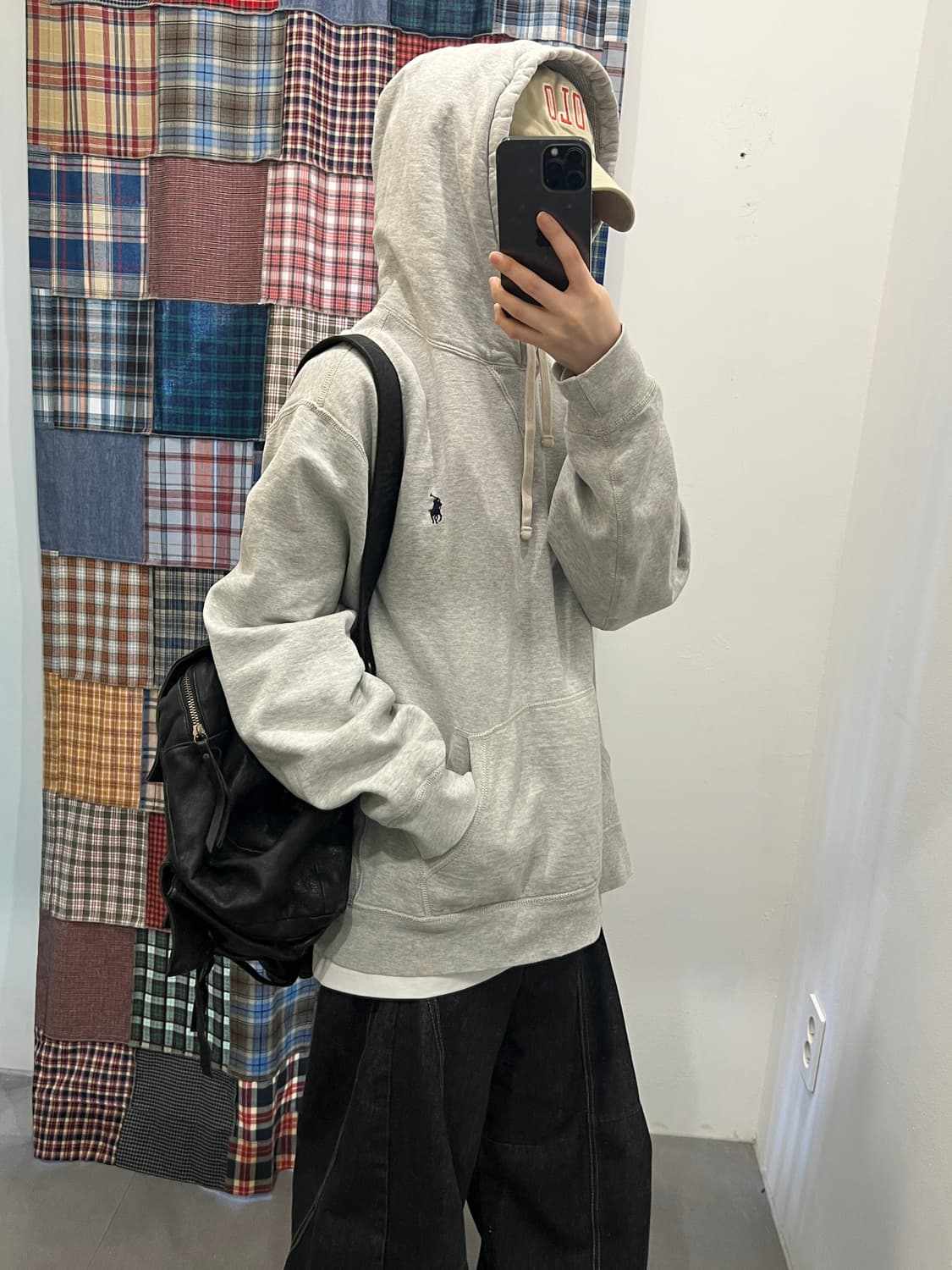 폴로 그레이 후드티 상품이미지1