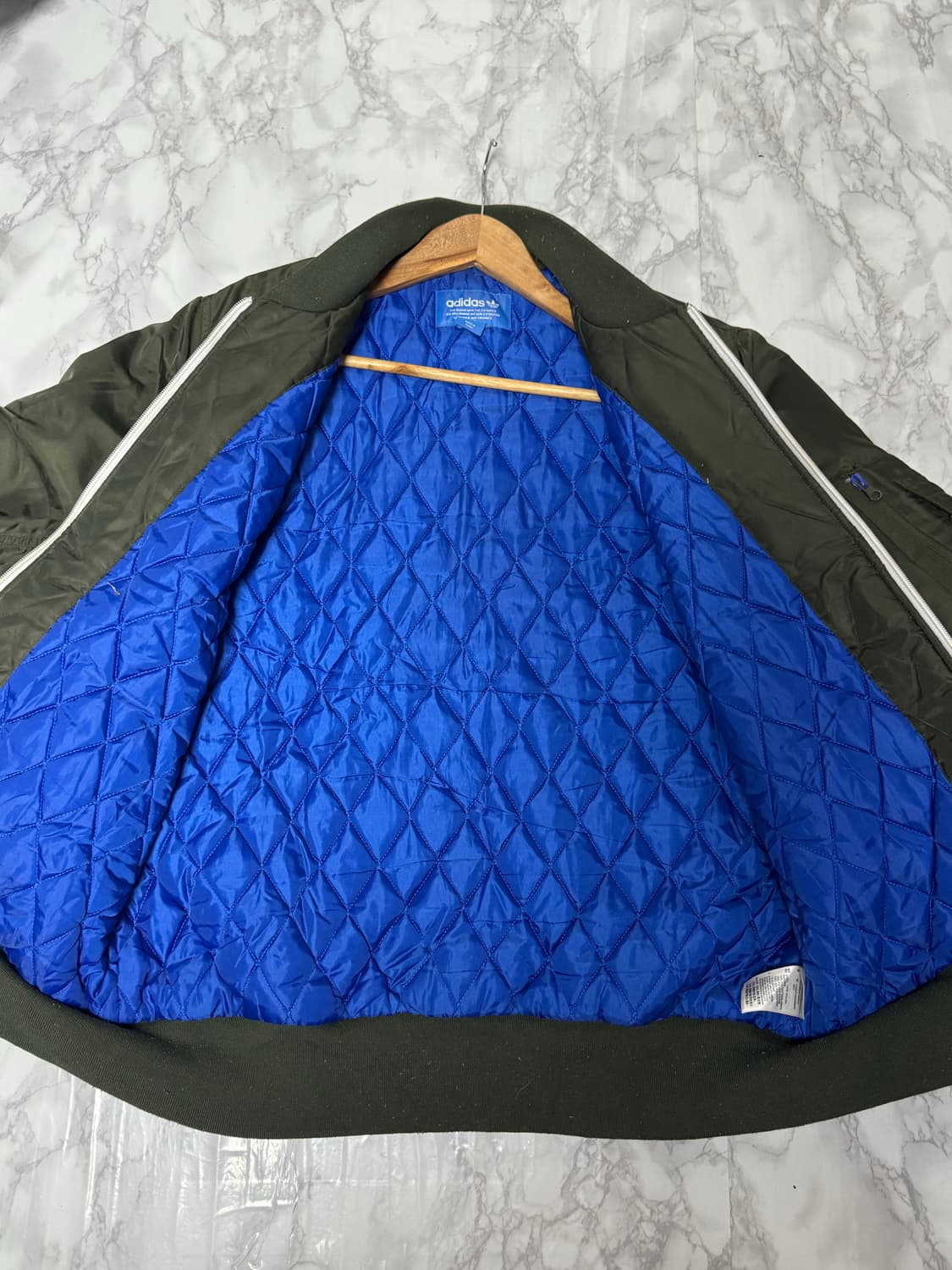 아디다스 카키 MA-1 항공 점퍼 자켓 바람막이 상품이미지7