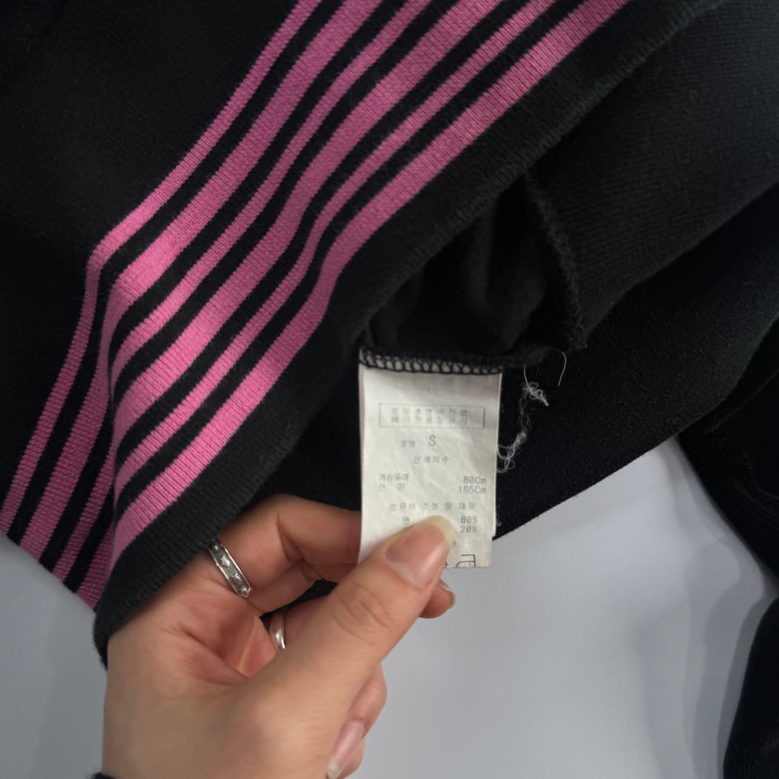 Mf! 미파 블랙 벨벳 핑크 포인트 후드집업 상품이미지6