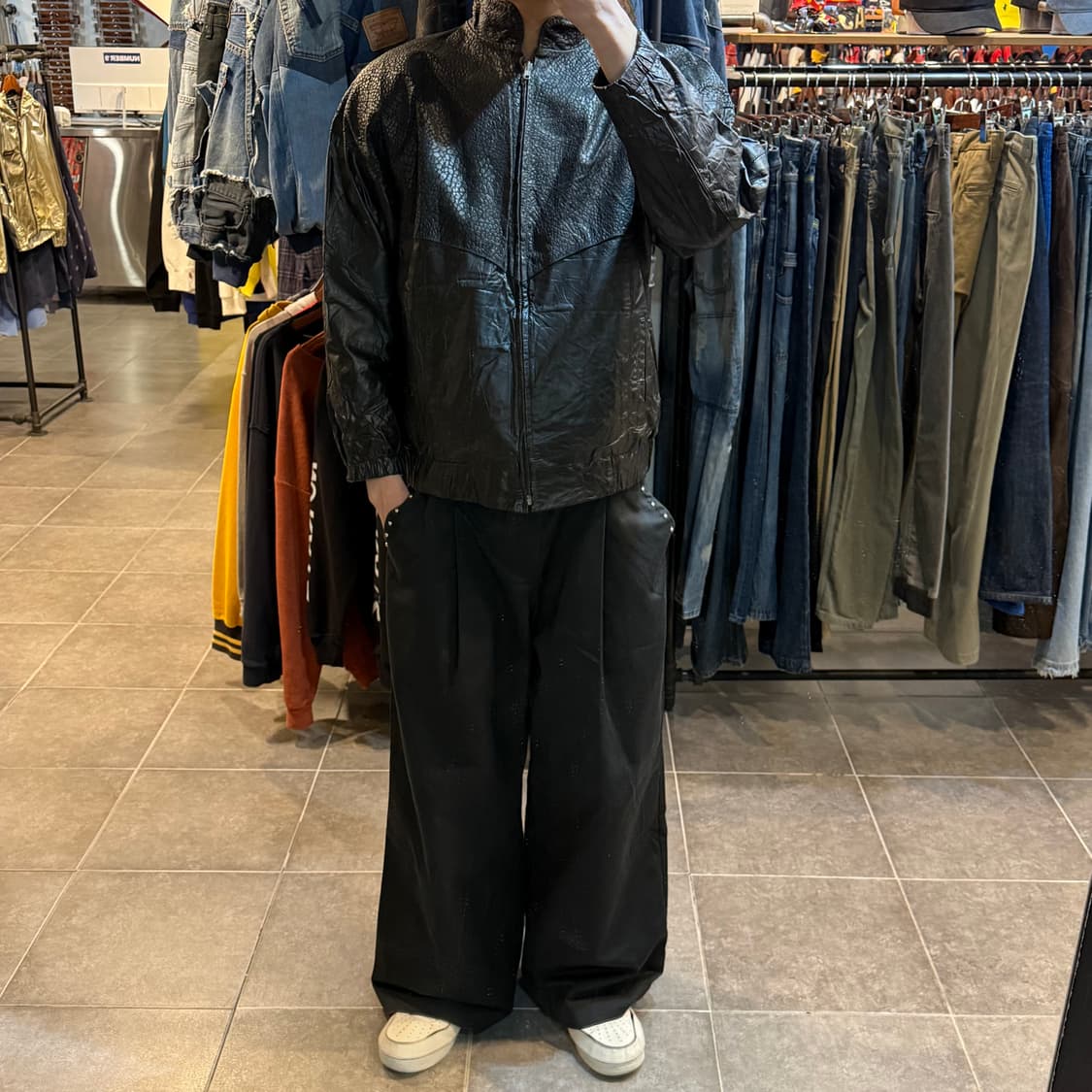 [NO.9] Comint 코민트 레더 블루종 상품이미지2