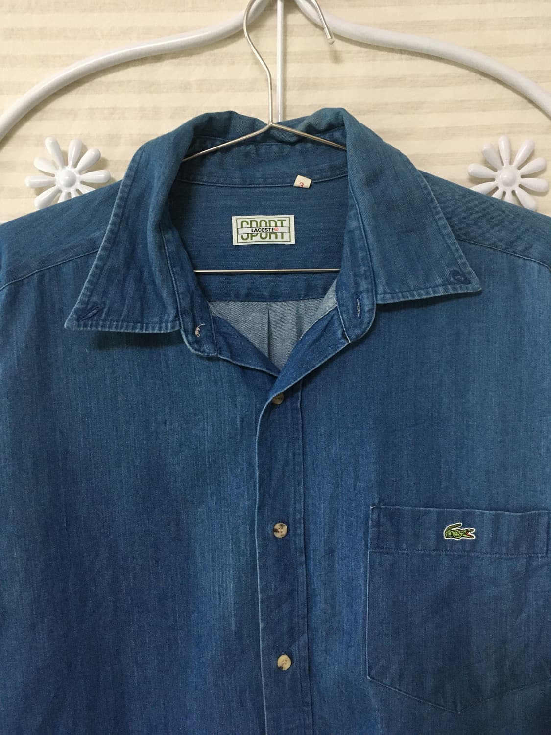 빈티지 라코스테 데님 셔츠 y2k 스트릿 갸루 펑키 일본빈티지632 상품이미지4