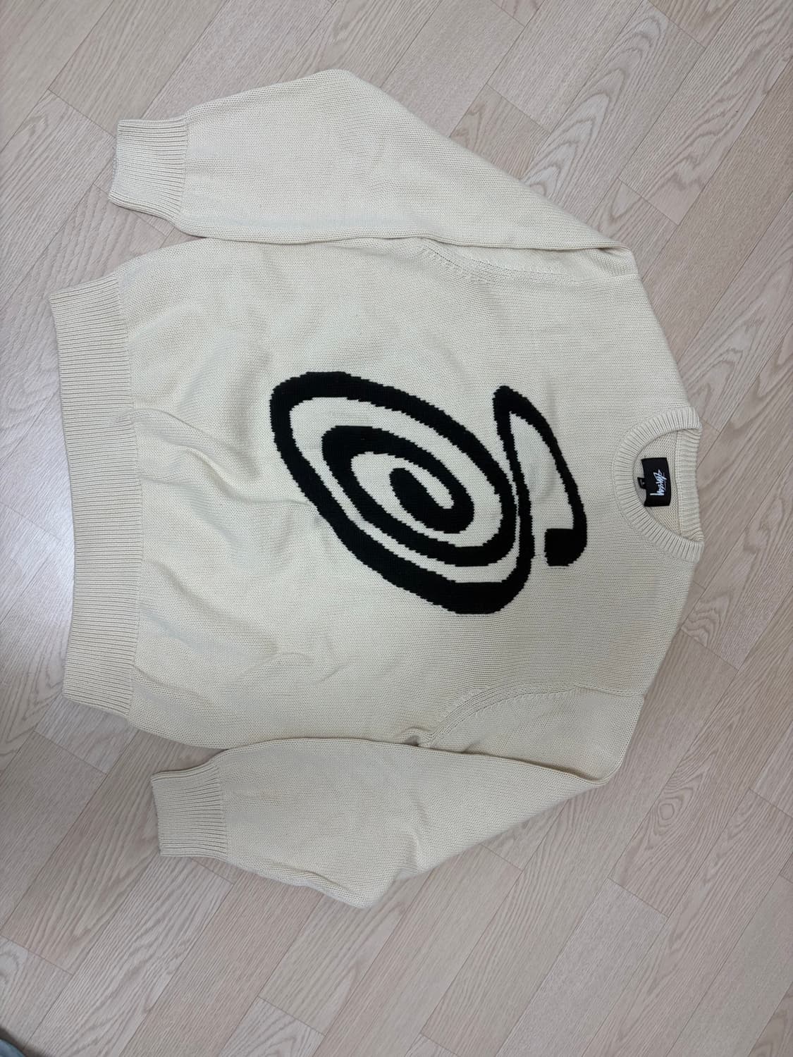 스투시 컬리 s 니트 L 내츄럴 상품이미지1