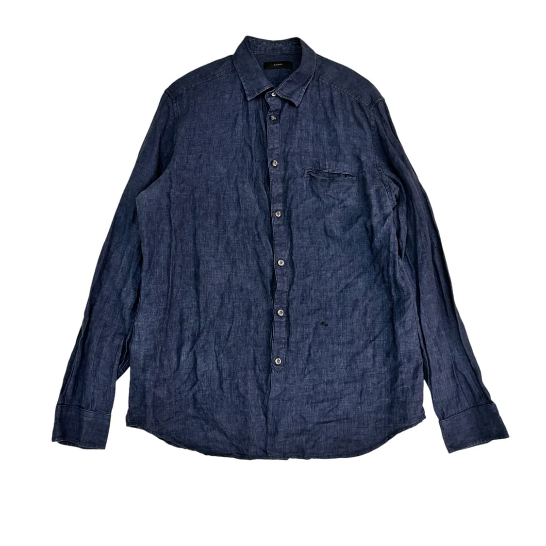 디젤 네이비 린넨 셔츠 상품이미지1