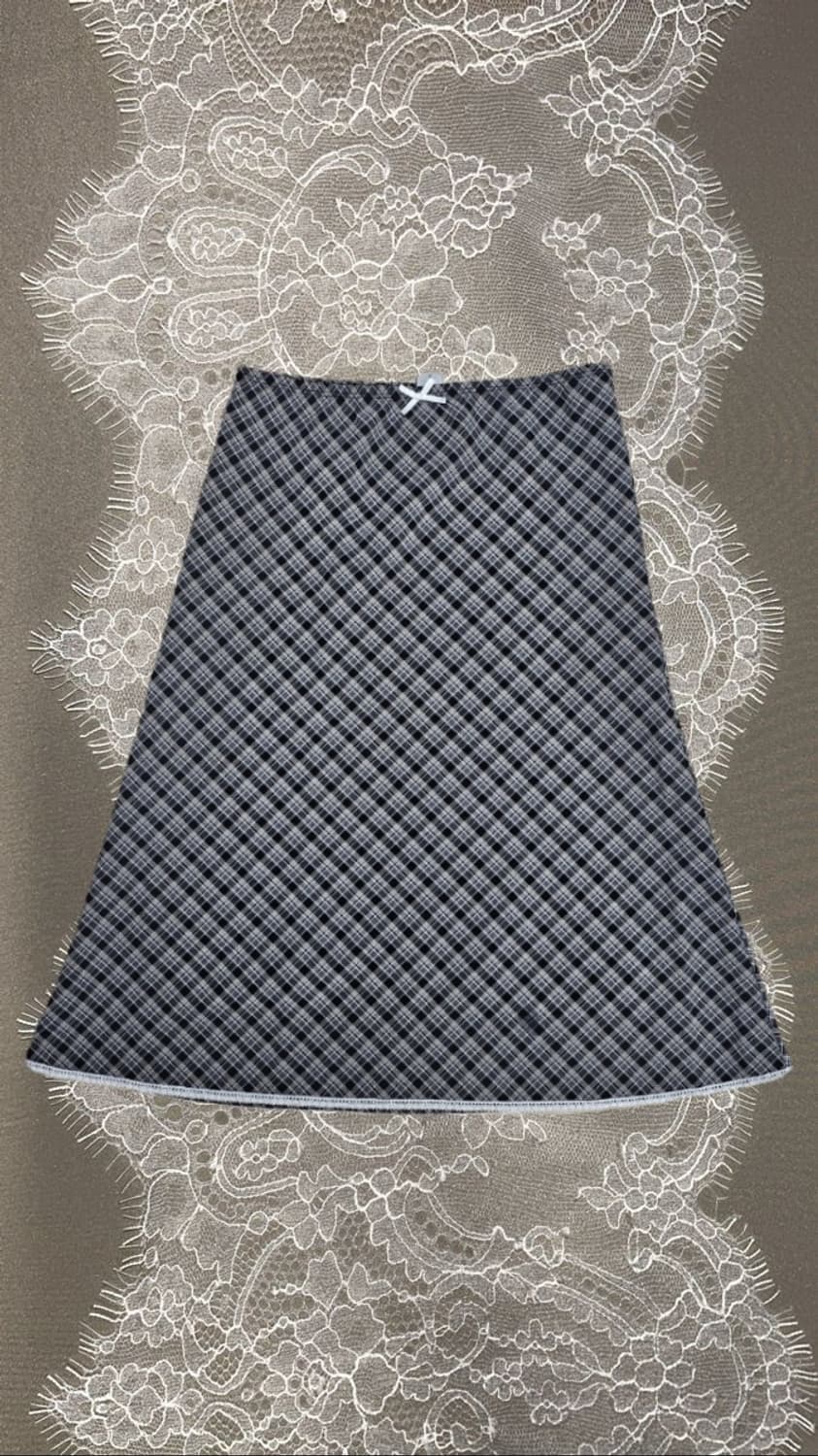 체크 롱 스커트 상품이미지1