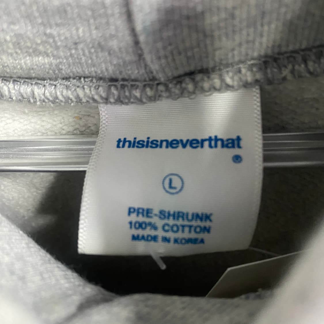 디스이즈네버댓 스펠로고 그레이 후드티 B3860 상품이미지4