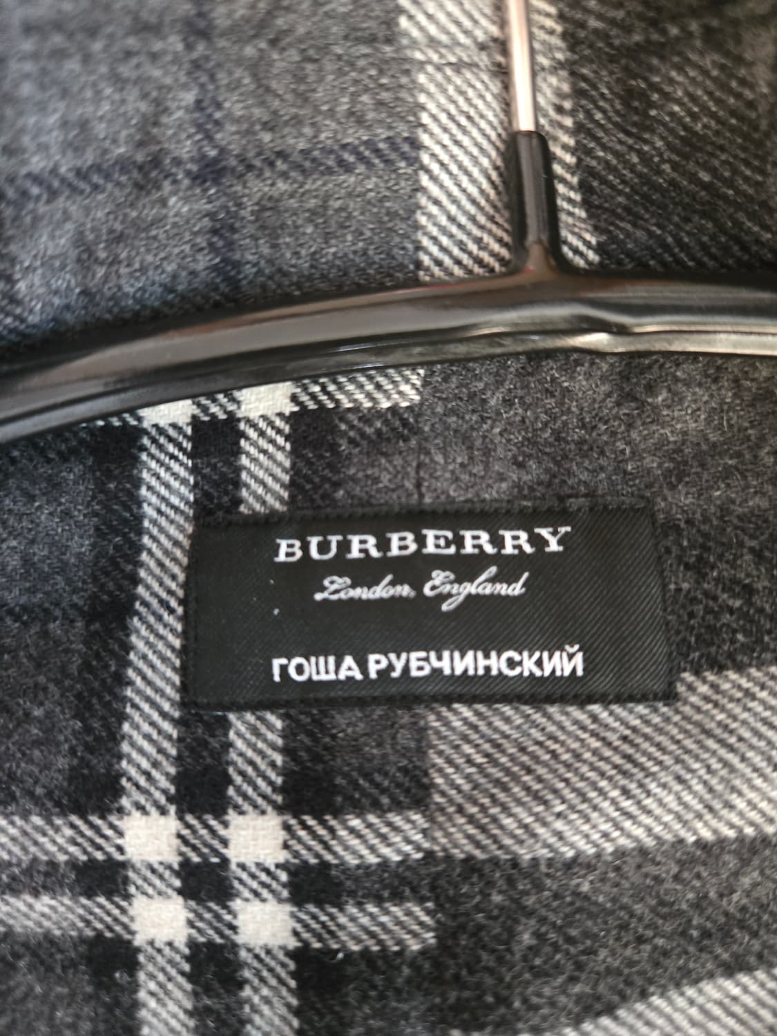 [XXS] 고샤루브친스키x버버리 체크셔츠 그레이 상품이미지2