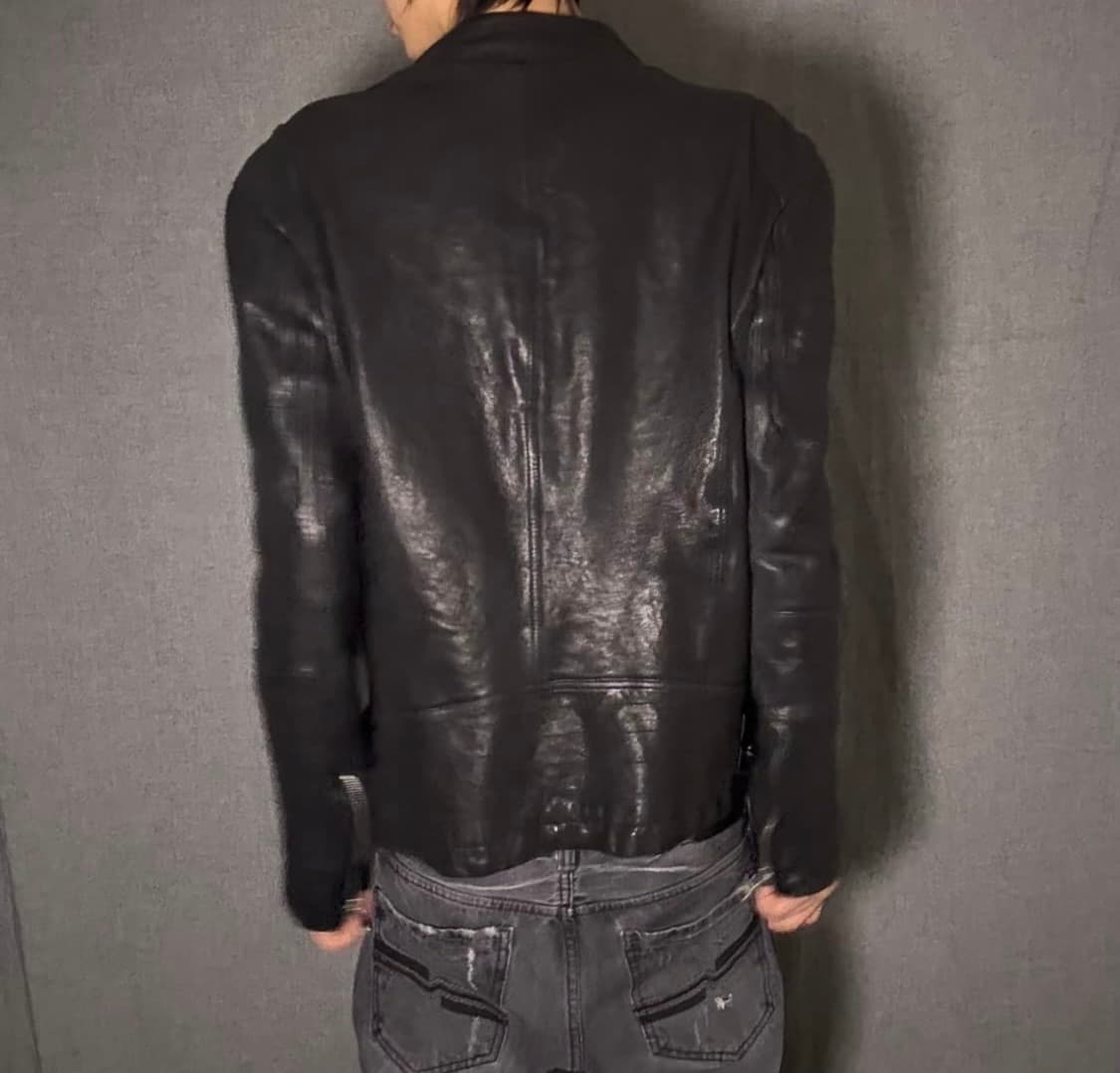 램스킨 지퍼 디테일 레더 자켓  상품이미지3