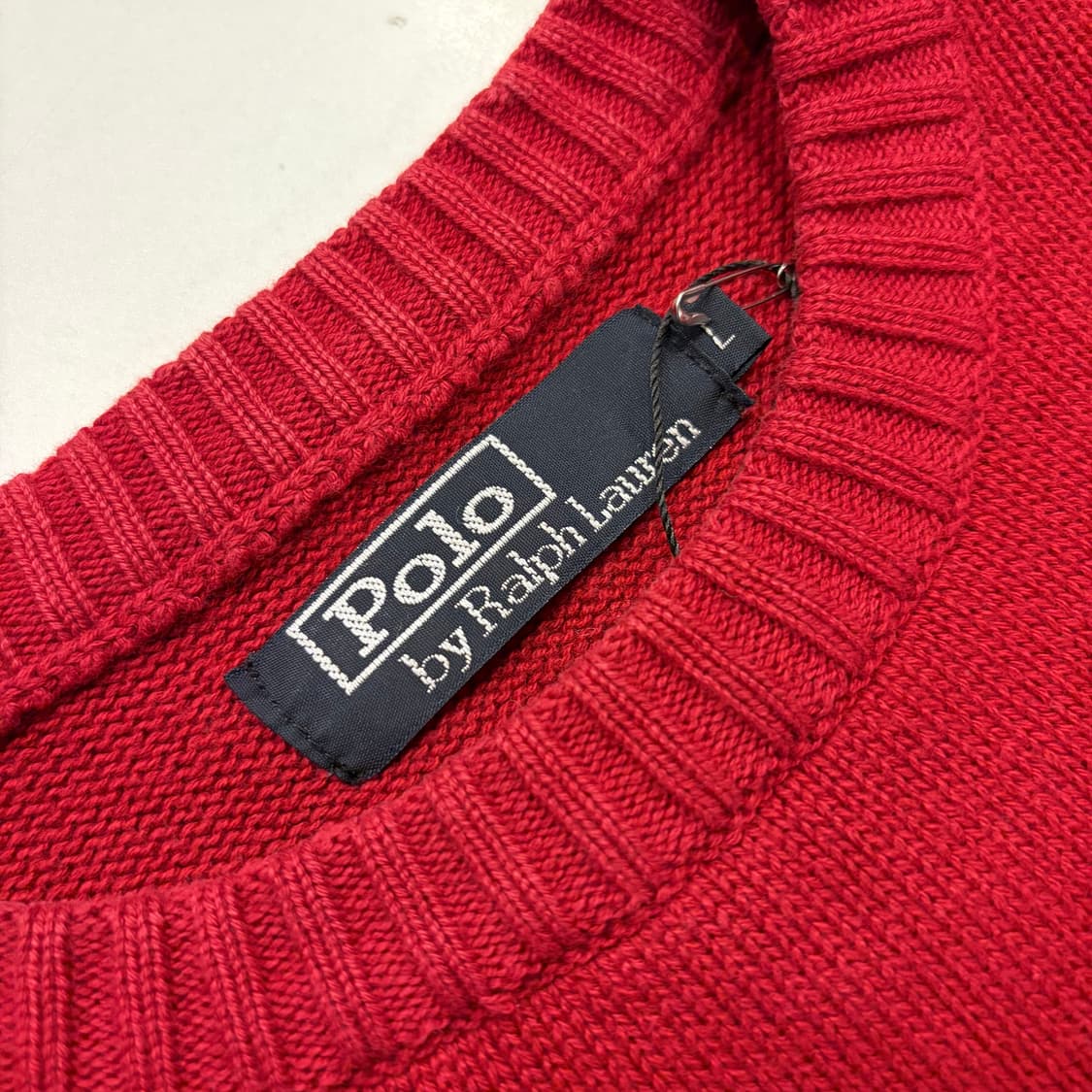 [L] 폴로 랄프로렌 레드 니트 스웨터 B235 상품이미지5
