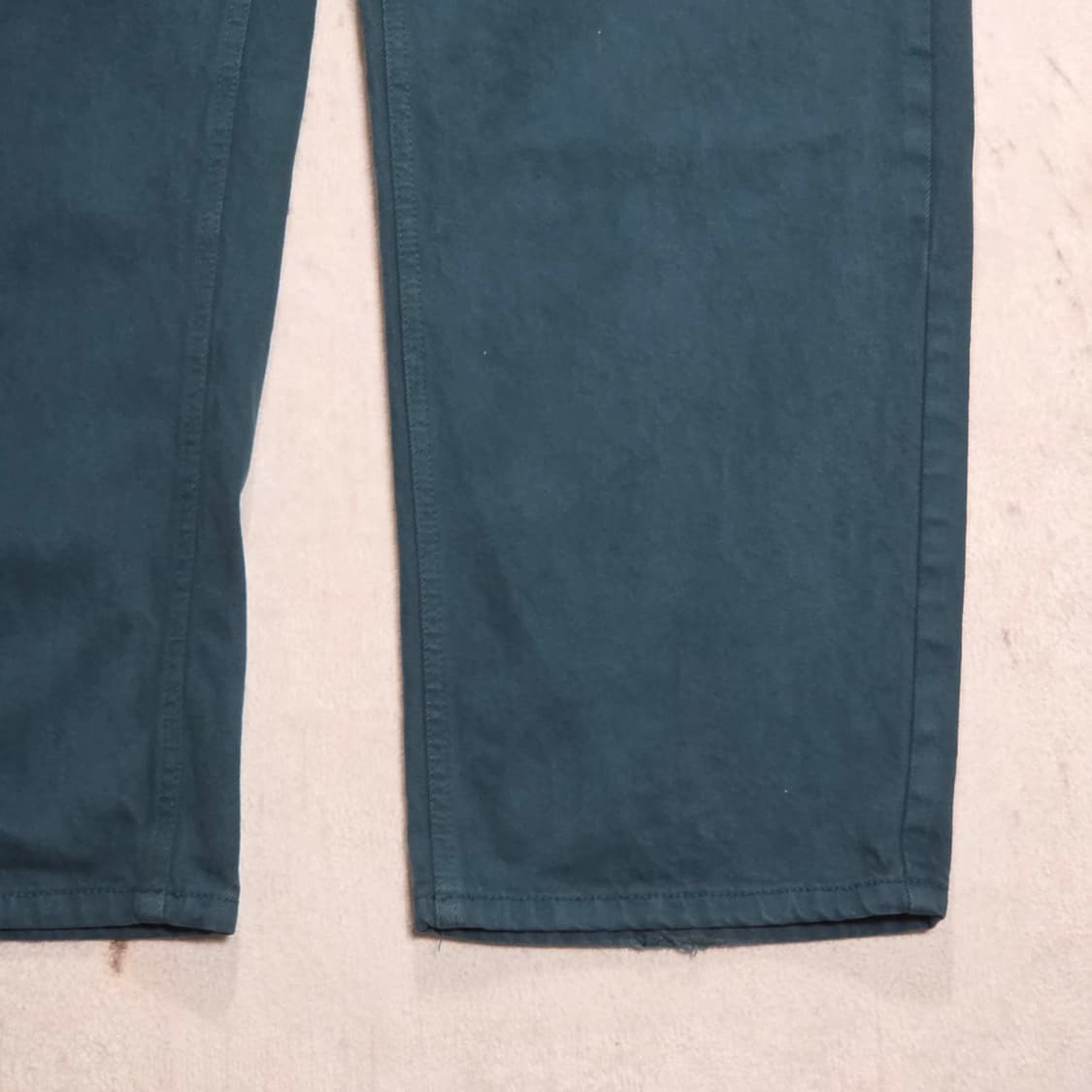 세미 와이드 청록색 코튼 팬츠 상품이미지3