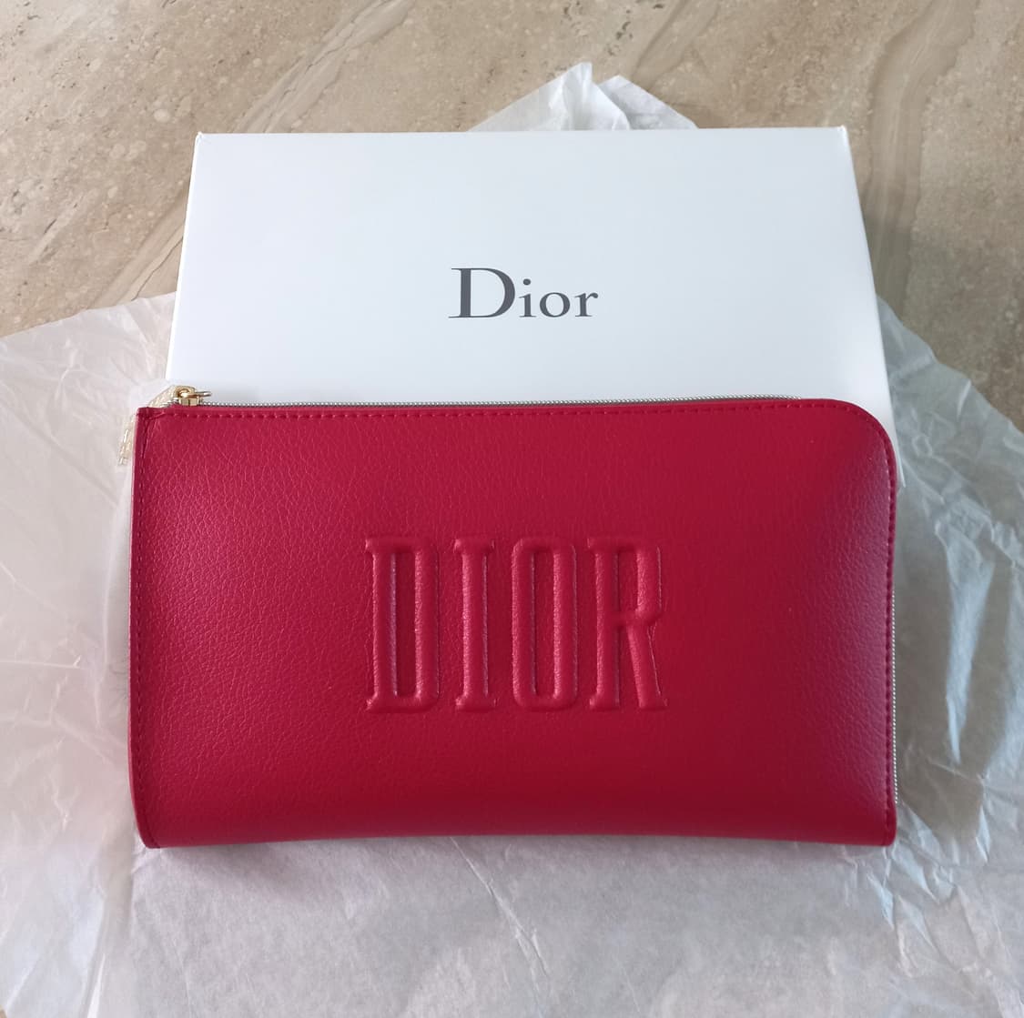 디올(Dior) 레드 사각 파우치 (새제품)
 상품이미지4