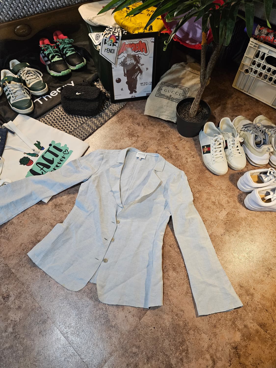 ARMANI COLLEZIONI 여성 린넨 자켓 상품이미지1