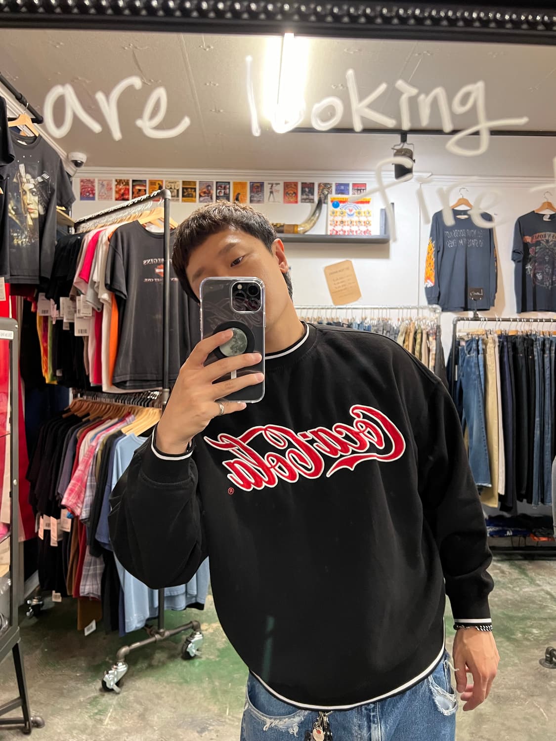 코카콜라 블랙 맨투맨 티셔츠 상품이미지9