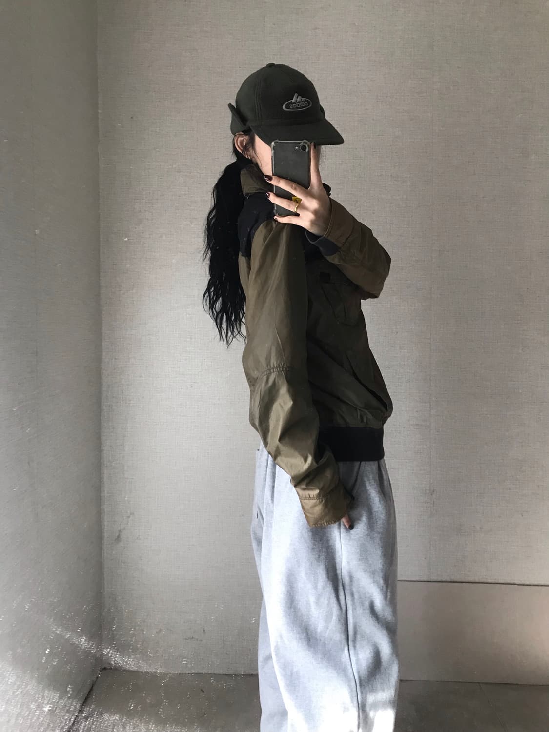 버카루 카키 워시드 유틸리티 자켓 상품이미지4