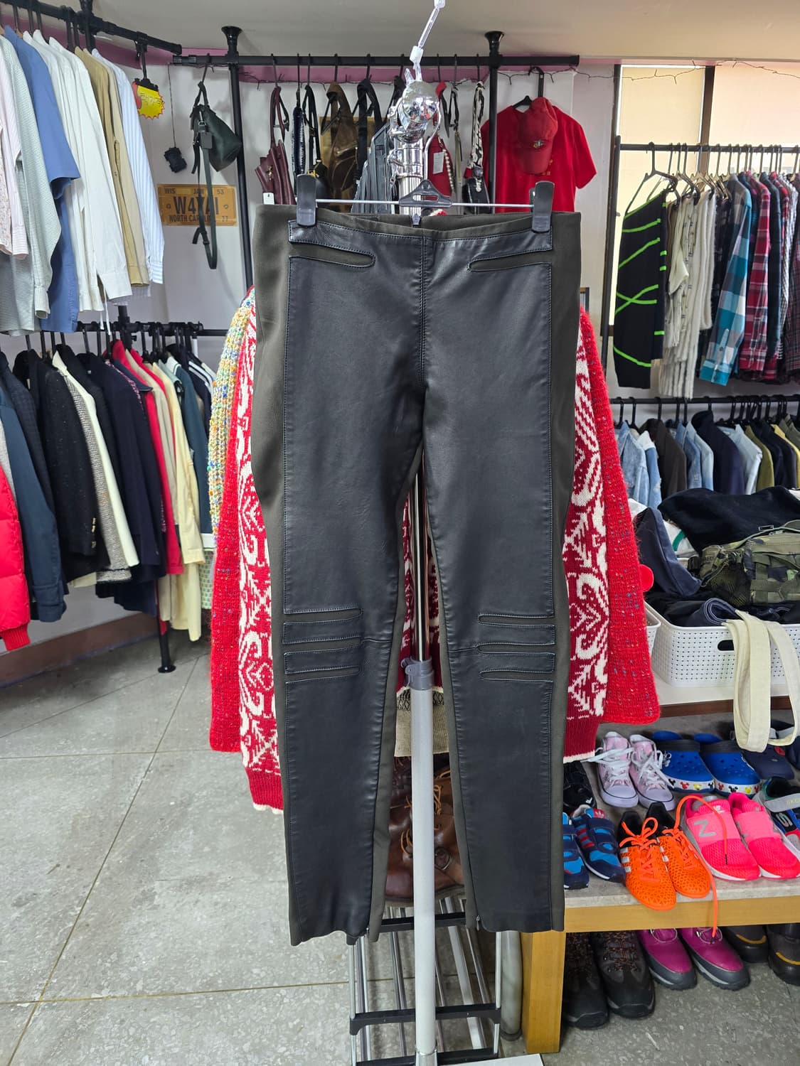 닐바렛 블랙 레더 레깅스 (1281) 상품이미지1