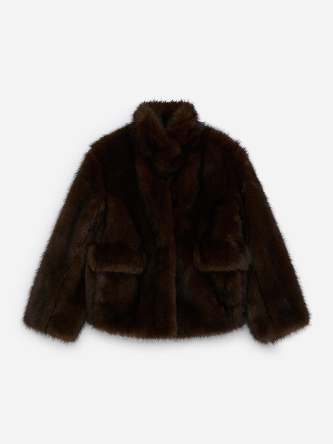 (새상품) 아르켓 퍼 자켓 브라운 XS 상품이미지5