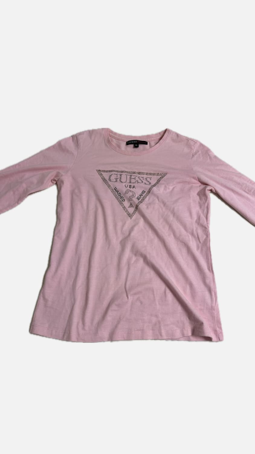 게스 핑크 큐빅 롱슬리브 상품이미지1