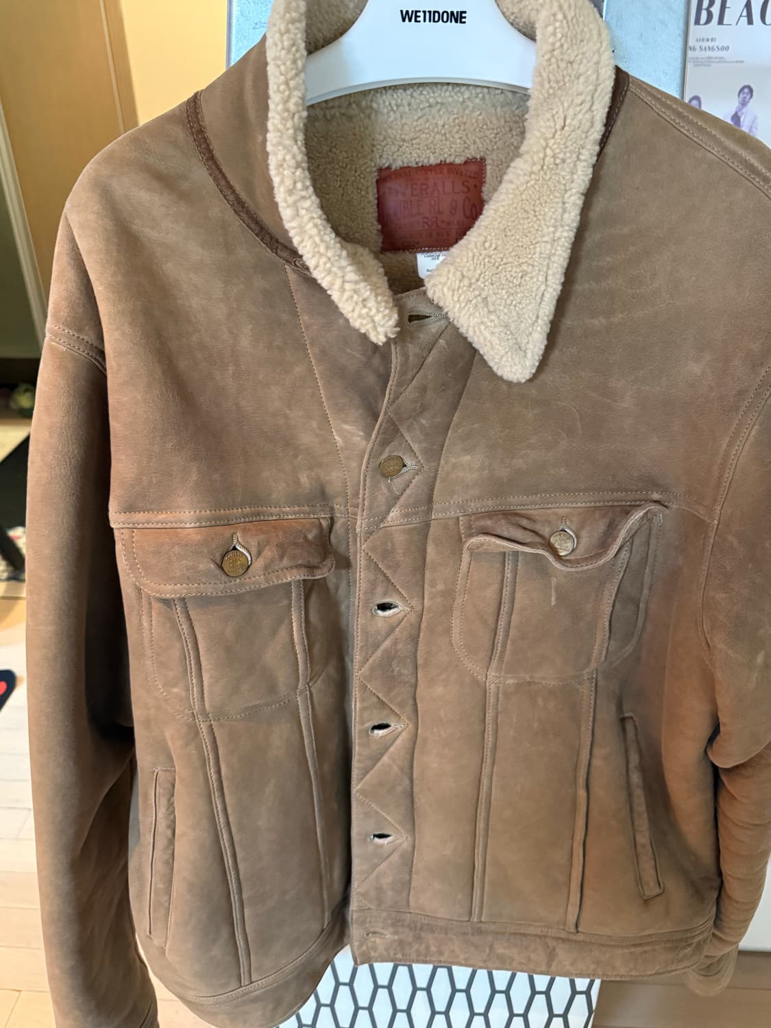 RRL 시어링 스웨이드 무스탕 김원중 무스탕 L사이즈 상품이미지1