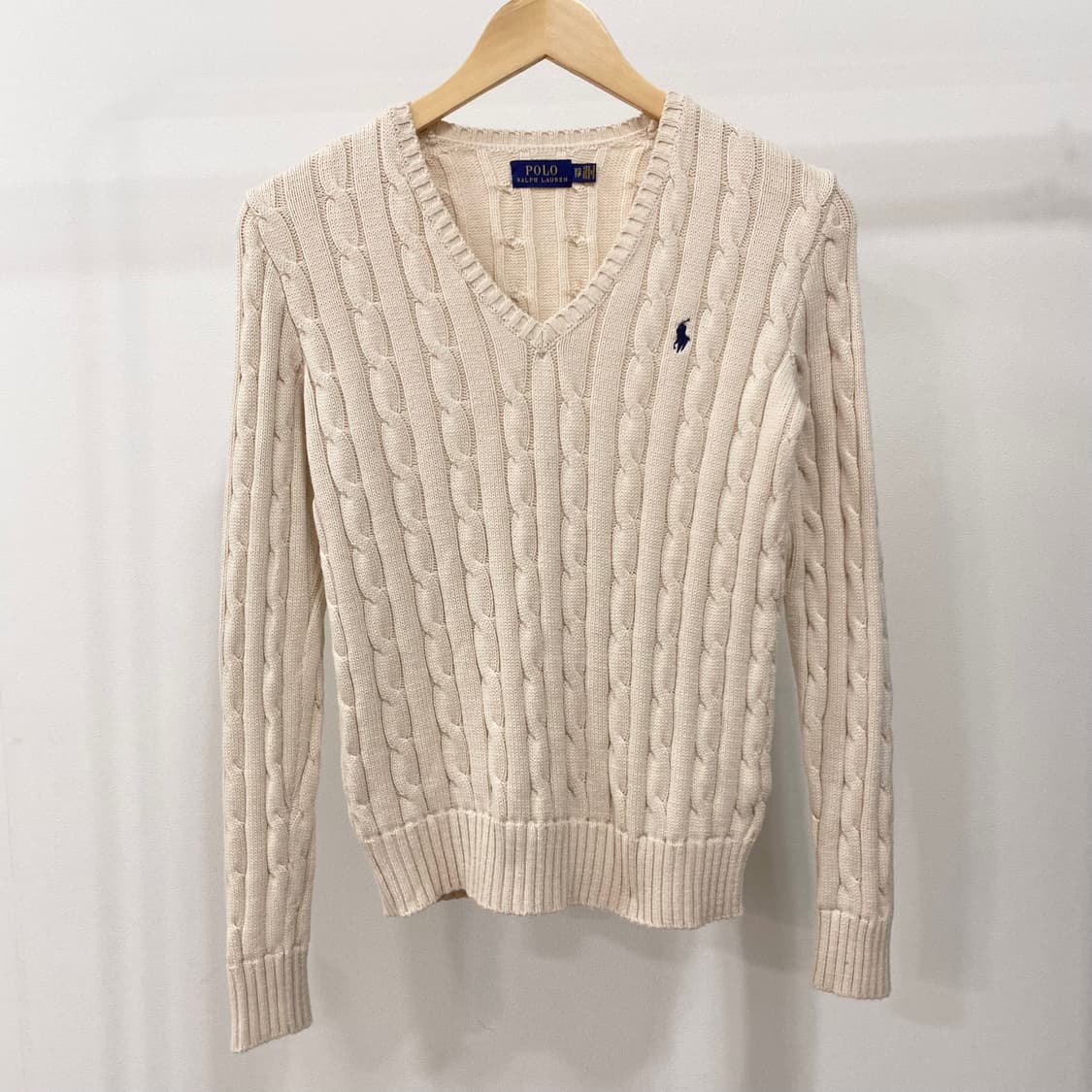 폴로 랄프로렌 신형 케이블 브이넥 니트 상품이미지1