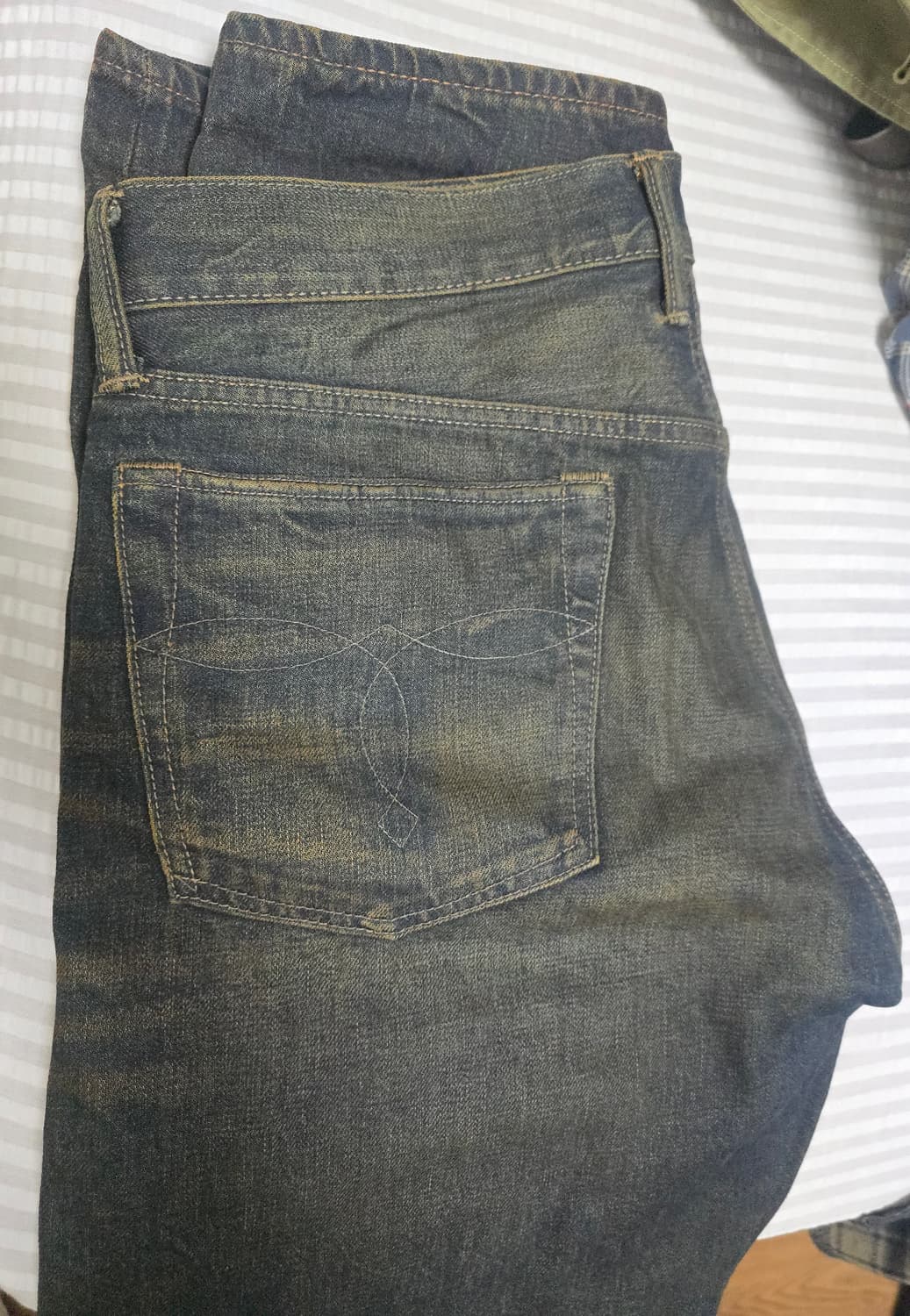 RRL Low straight 셀비지 데님,허리 32x 기장34 상품이미지5