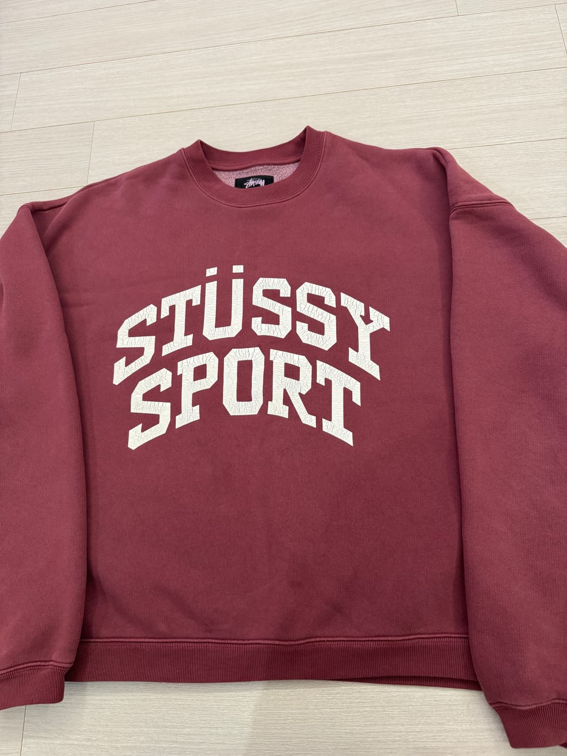 스투시 스포츠 스웻 버건디 L 상품이미지1
