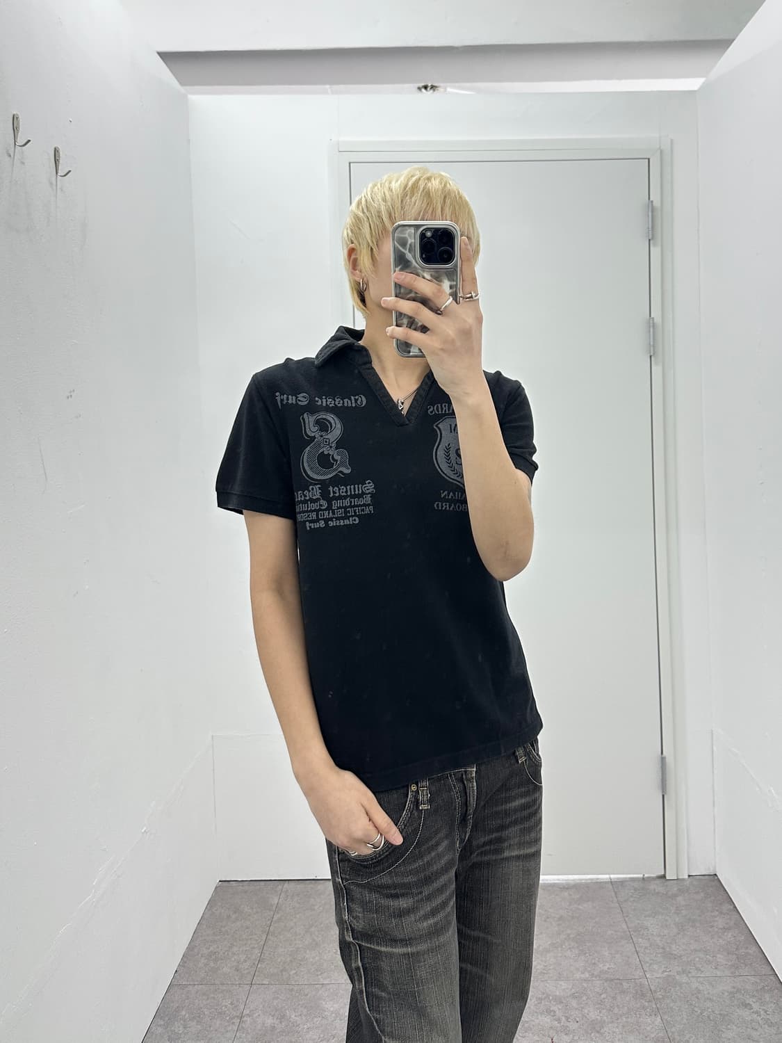 JPN Gothic Silver Printing Punk Pk Tee 상품이미지3