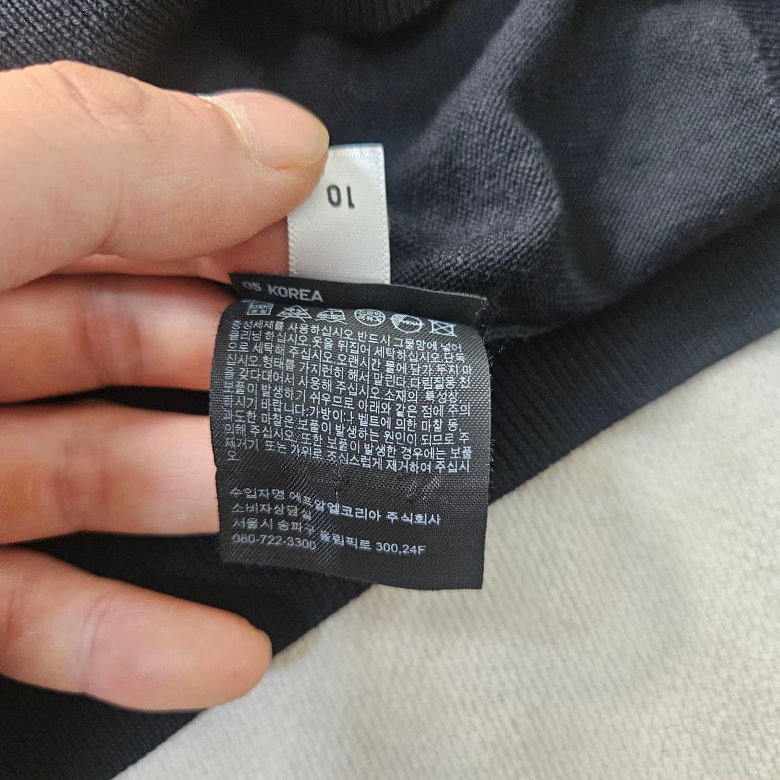 L 유니클로 반하이넥 반팔 니트 0401Y 상품이미지3