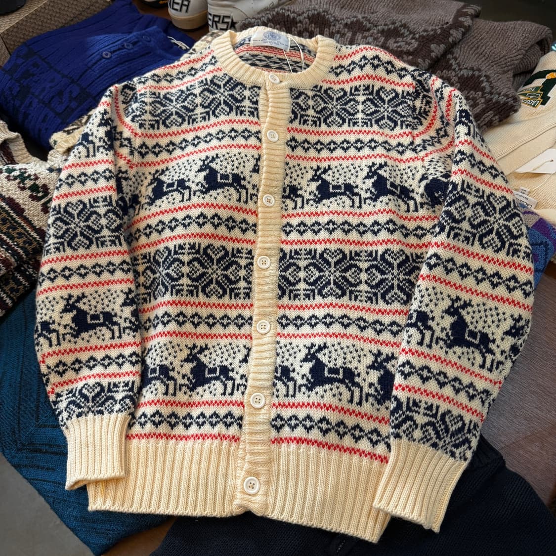 90S 제이프레스 노르딕 네이티브 뉴 울 가디건 상품이미지1