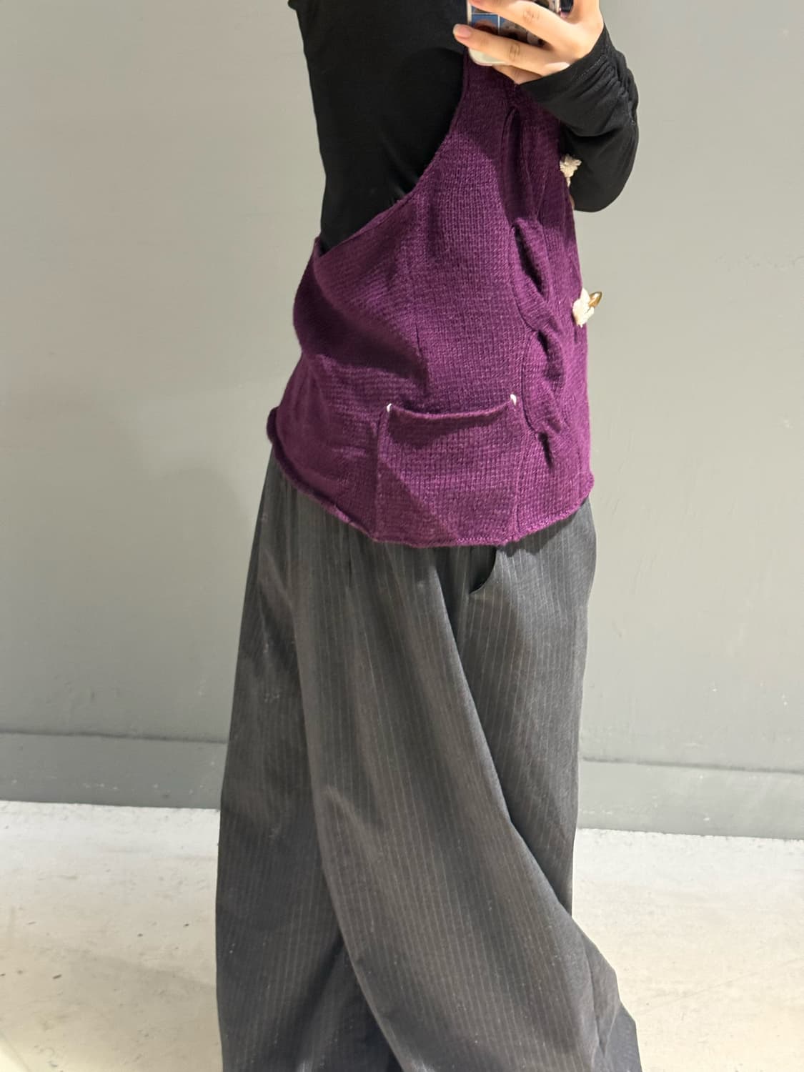 Cube sugar halter-neck duffle vest 상품이미지4