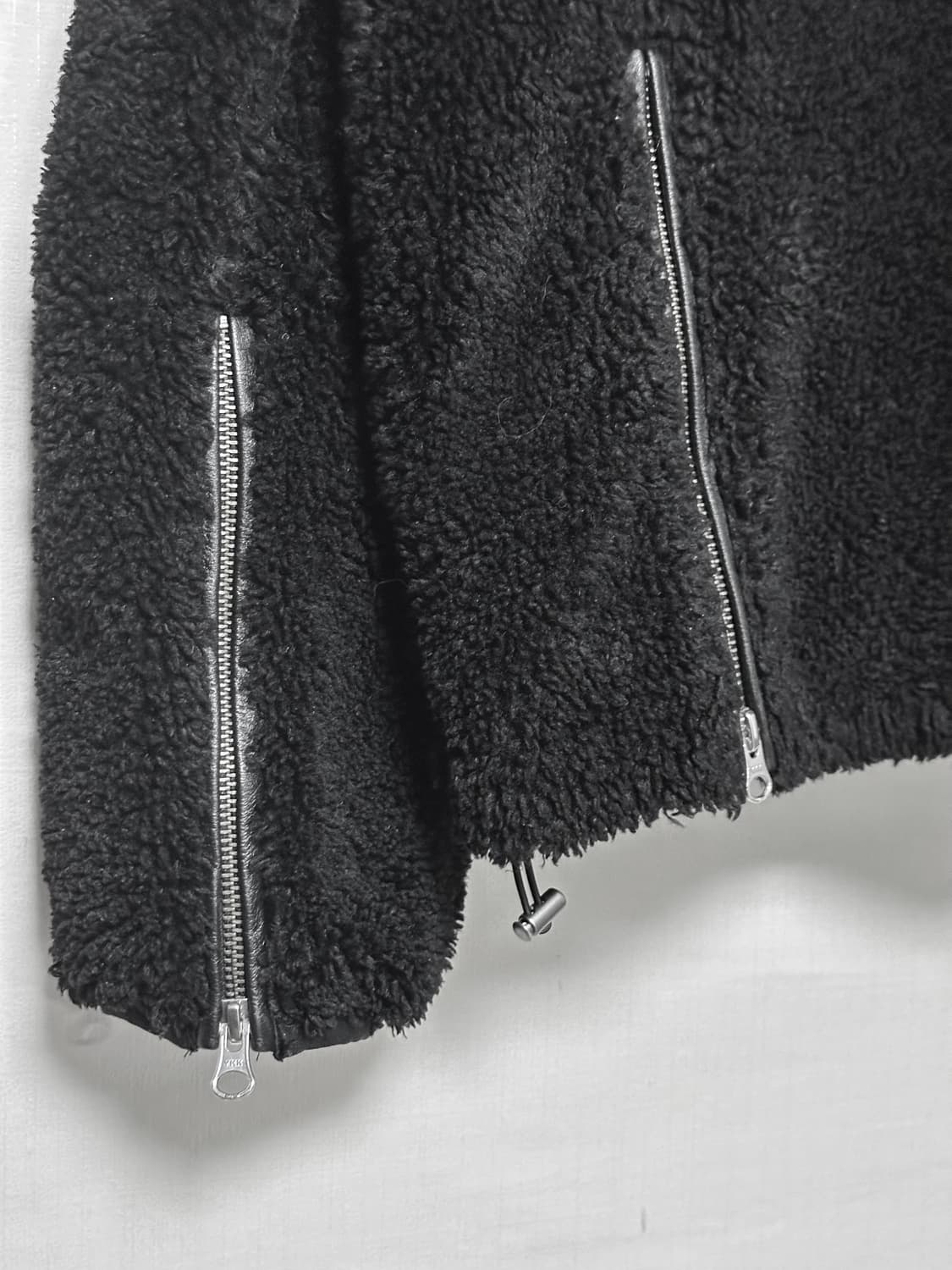 토니웩 레더 트리밍 플리스 자켓 100-105/블랙 상품이미지4