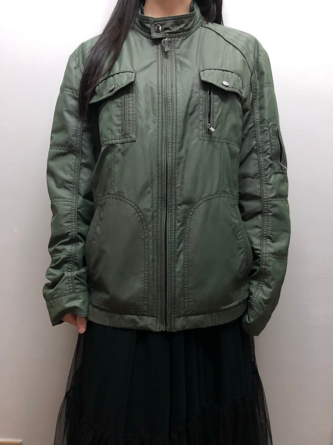 빈티지 그린 펑크 점퍼 상품이미지1