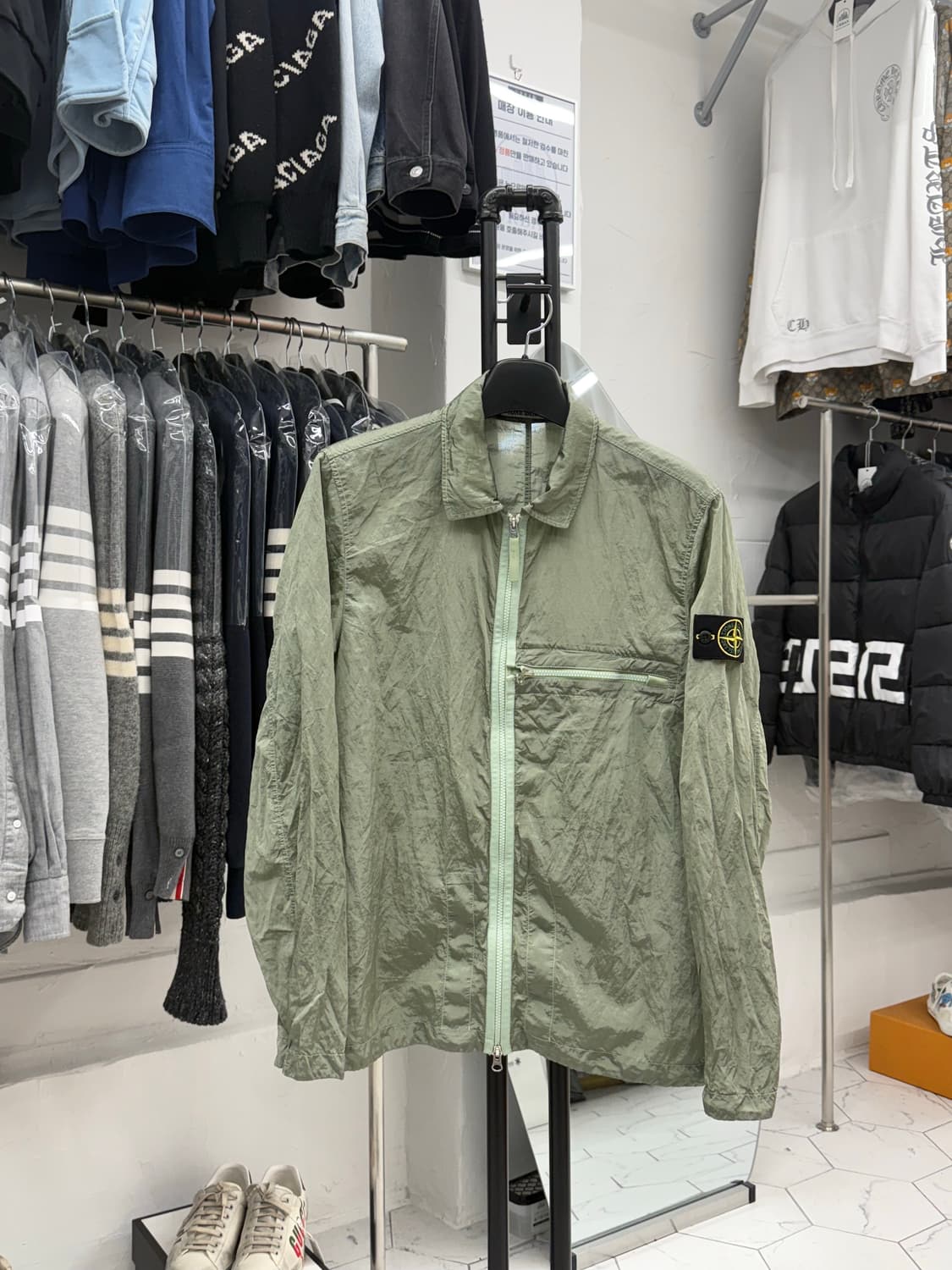 [L] 스톤아일랜드 나일론 메탈 오버셔츠 상품이미지1