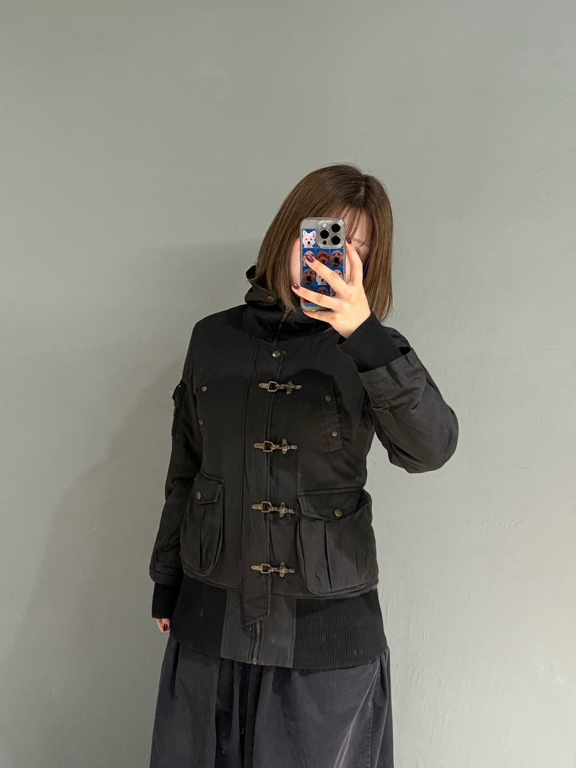 buckle point pocket detail jumper 상품이미지2