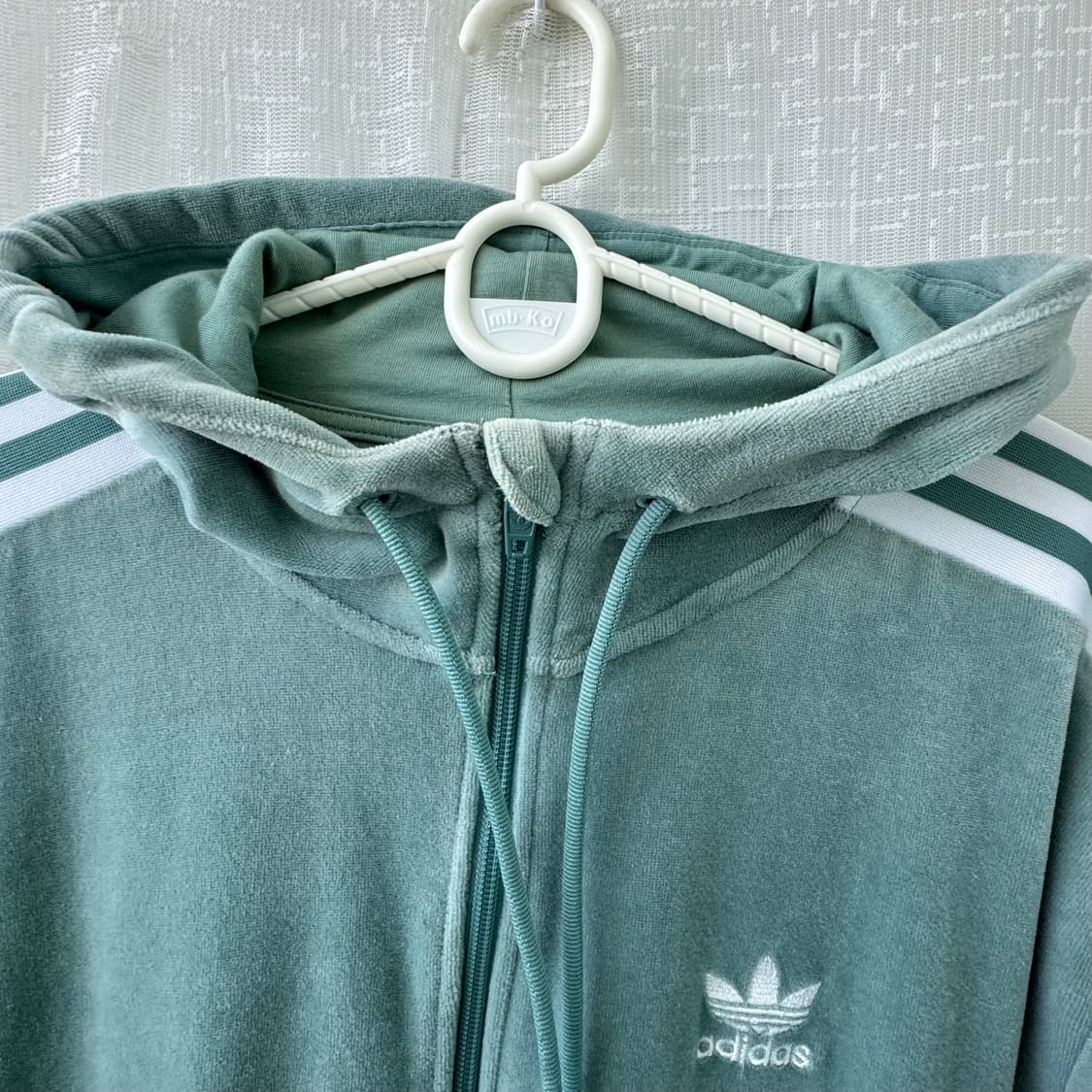 아디다스 민트 코지 벨벳 하프 후드 하프집업 S 상품이미지4