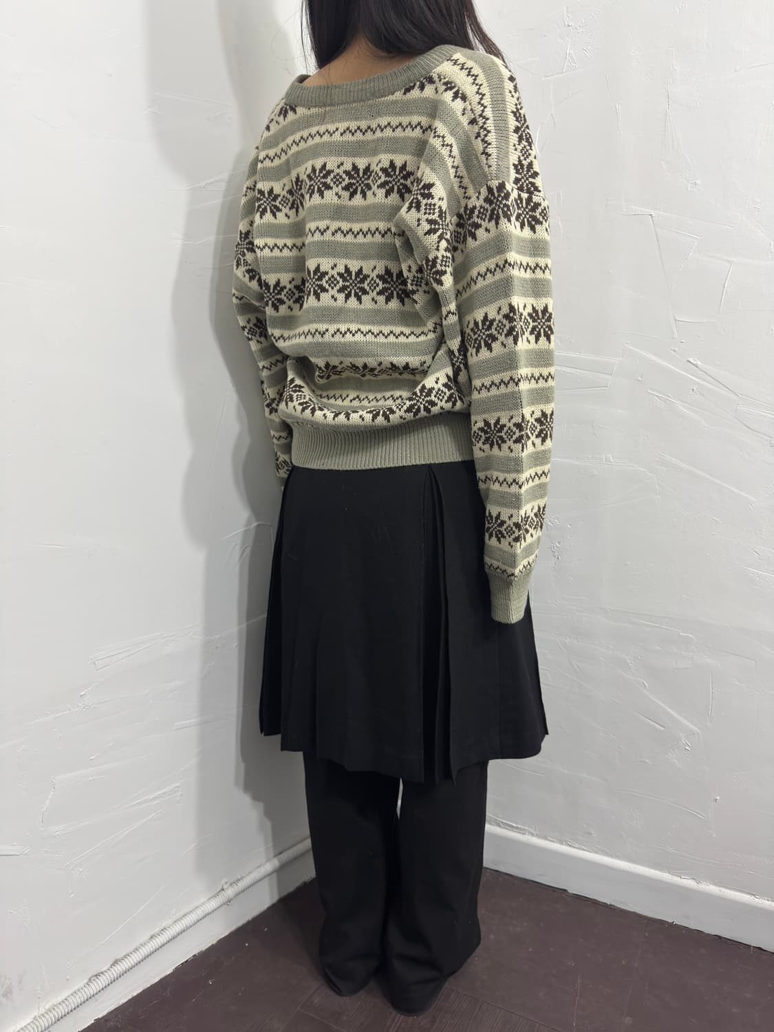 point walk nordic knit cardigan 상품이미지4